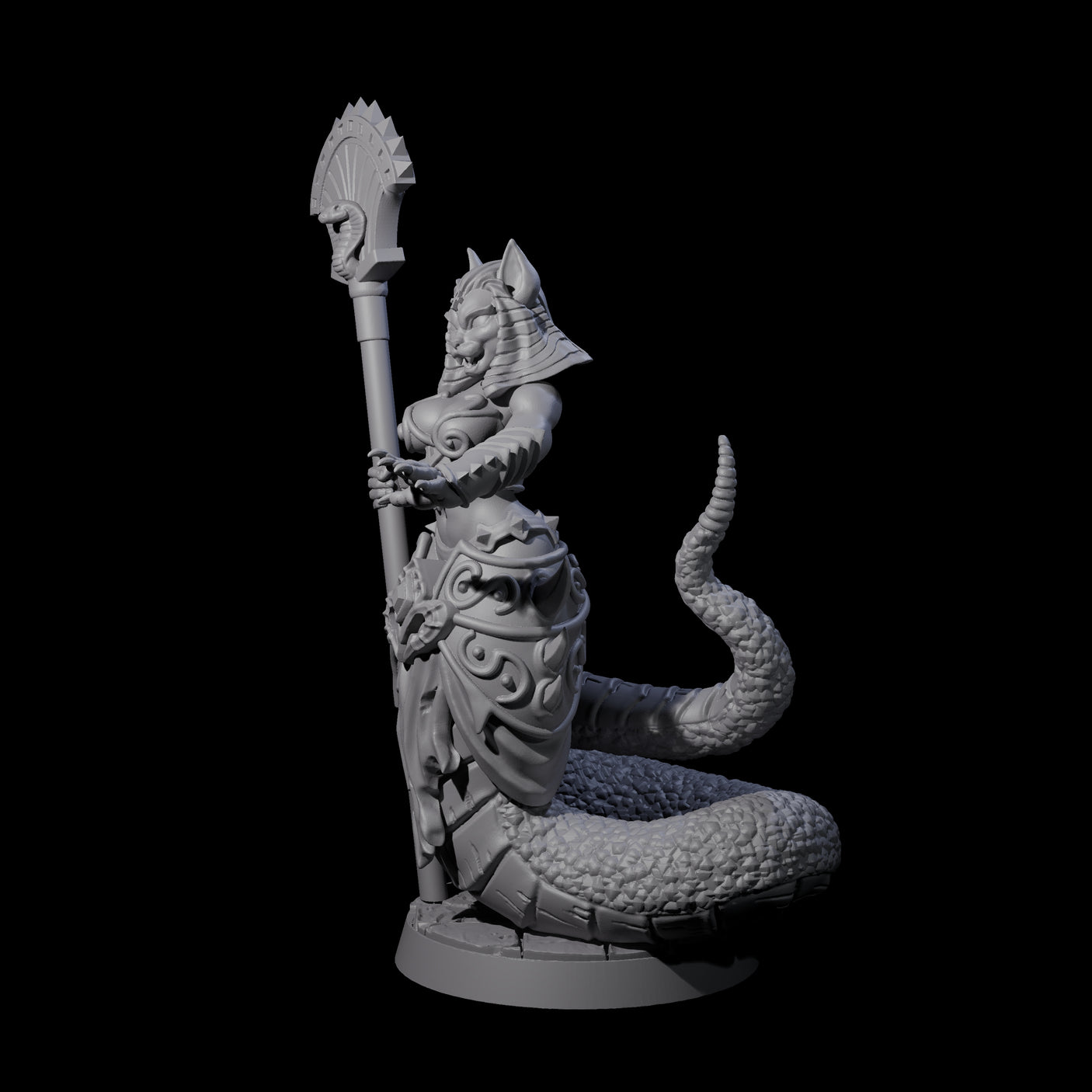 Hissing Corrupted Tabaxi Miniature for Dungeons and Dragons, Pathfinder or other TTRPGs