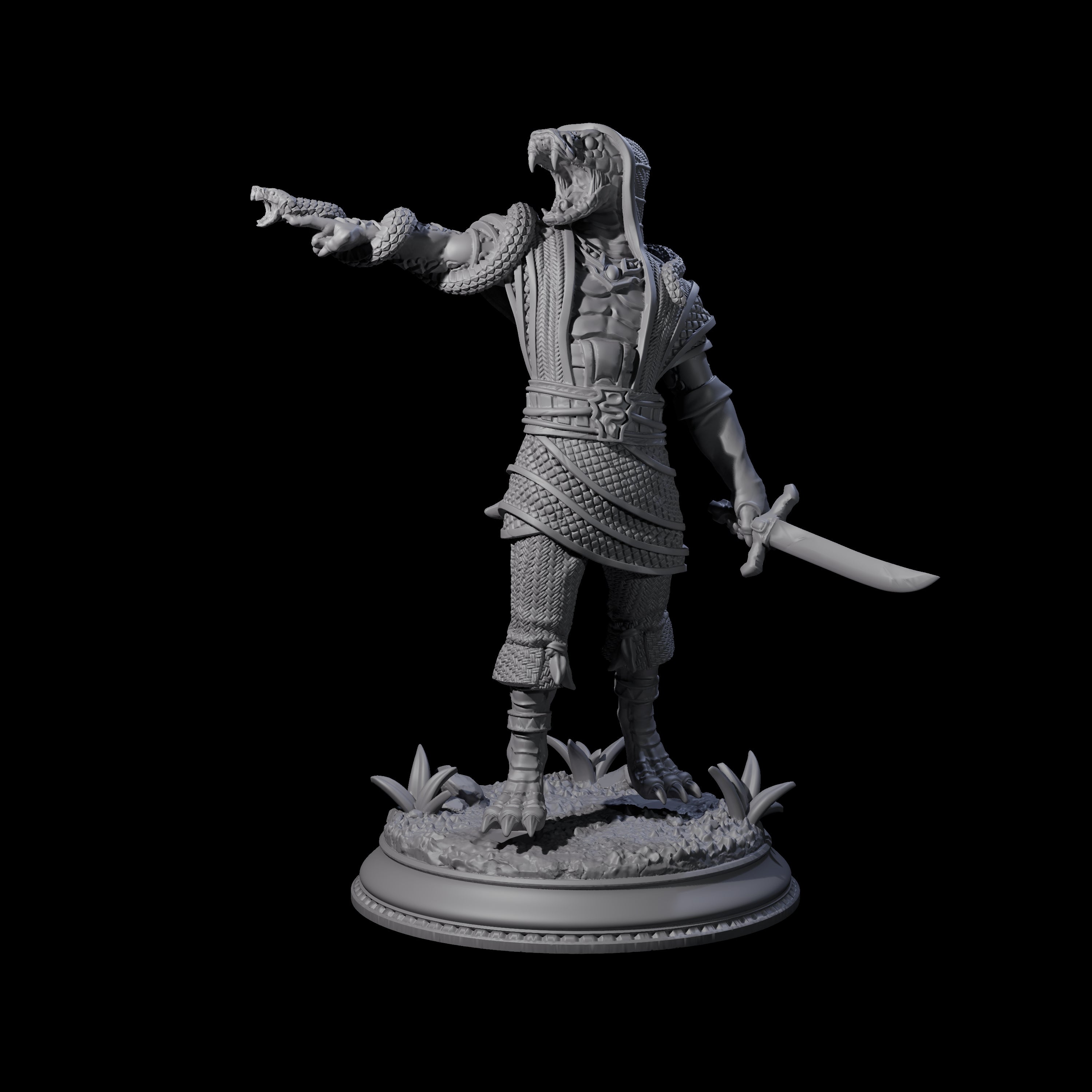 Hissing Cultist A Miniature for Dungeons and Dragons, Pathfinder or other TTRPGs
