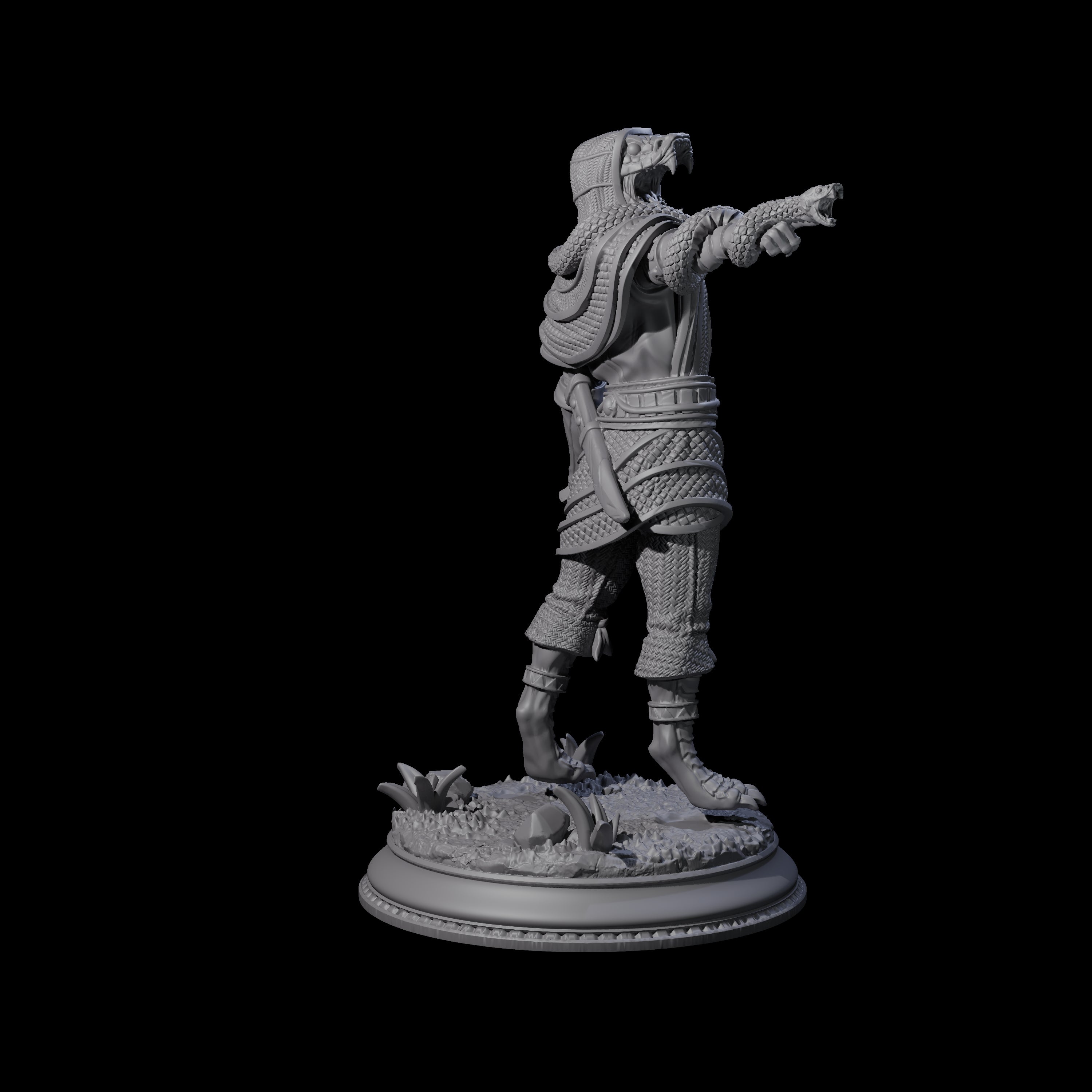 Hissing Cultist A Miniature for Dungeons and Dragons, Pathfinder or other TTRPGs