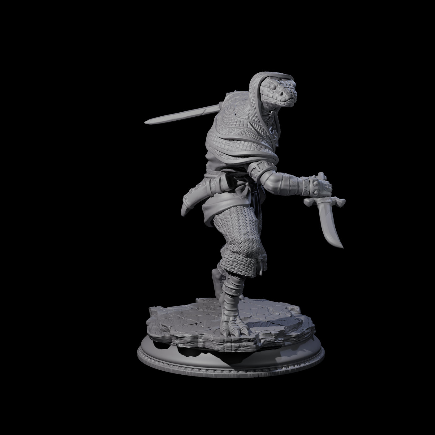 Hissing Cultist C Miniature for Dungeons and Dragons, Pathfinder or other TTRPGs