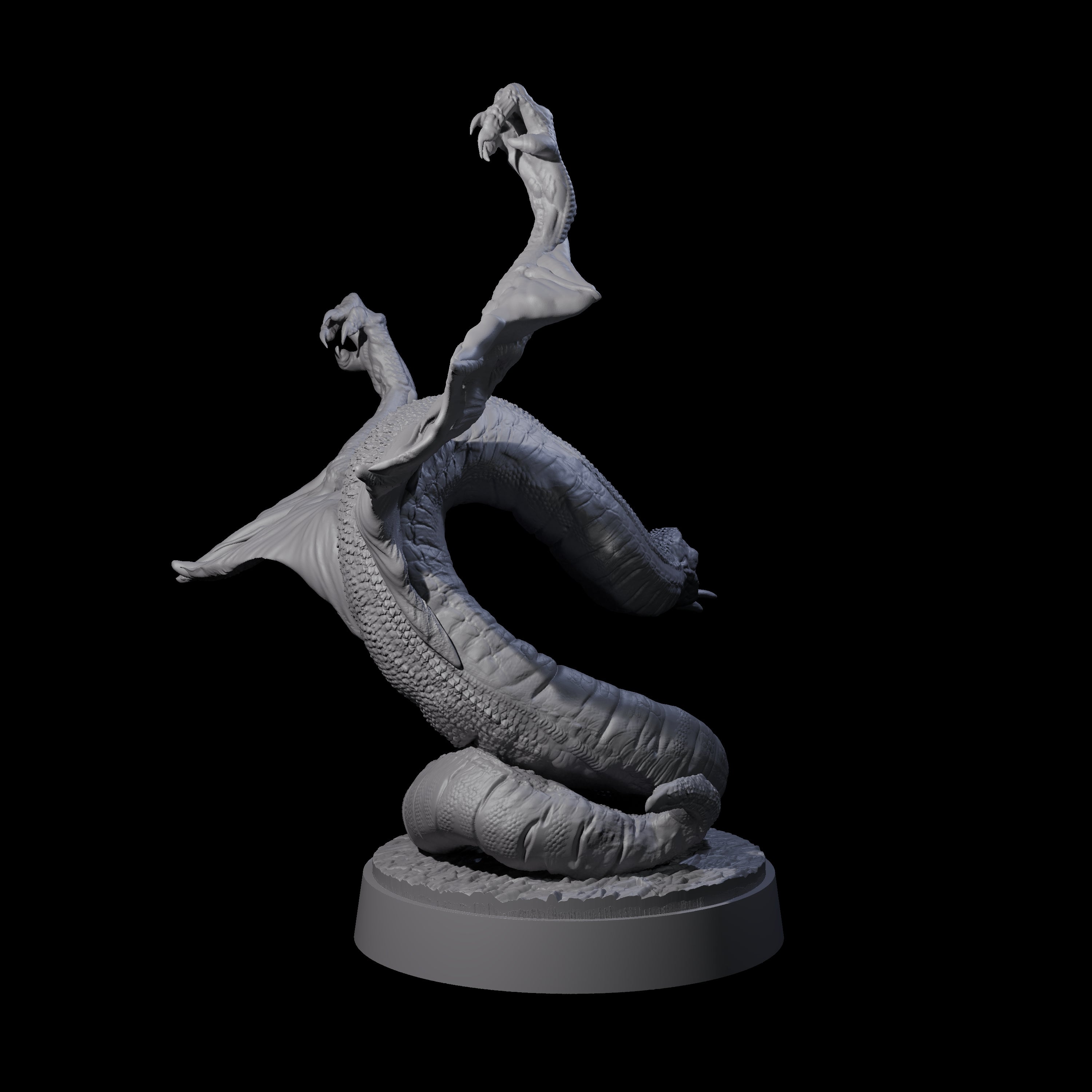 Hissing Flying Snake A Miniature for Dungeons and Dragons, Pathfinder or other TTRPGs