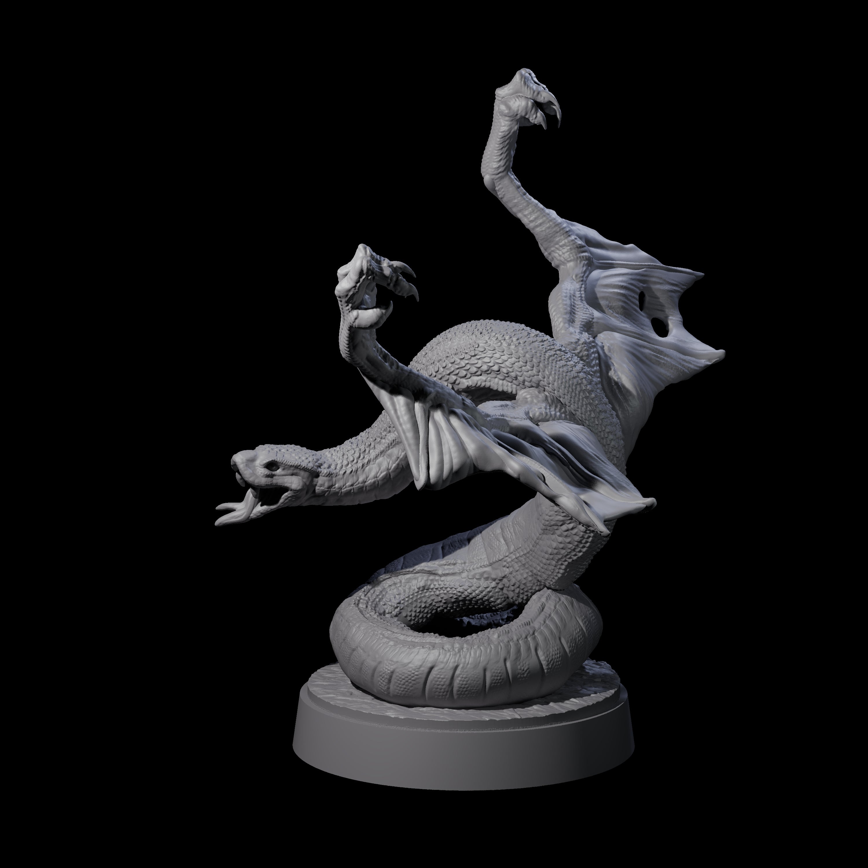 Hissing Flying Snake A Miniature for Dungeons and Dragons, Pathfinder or other TTRPGs