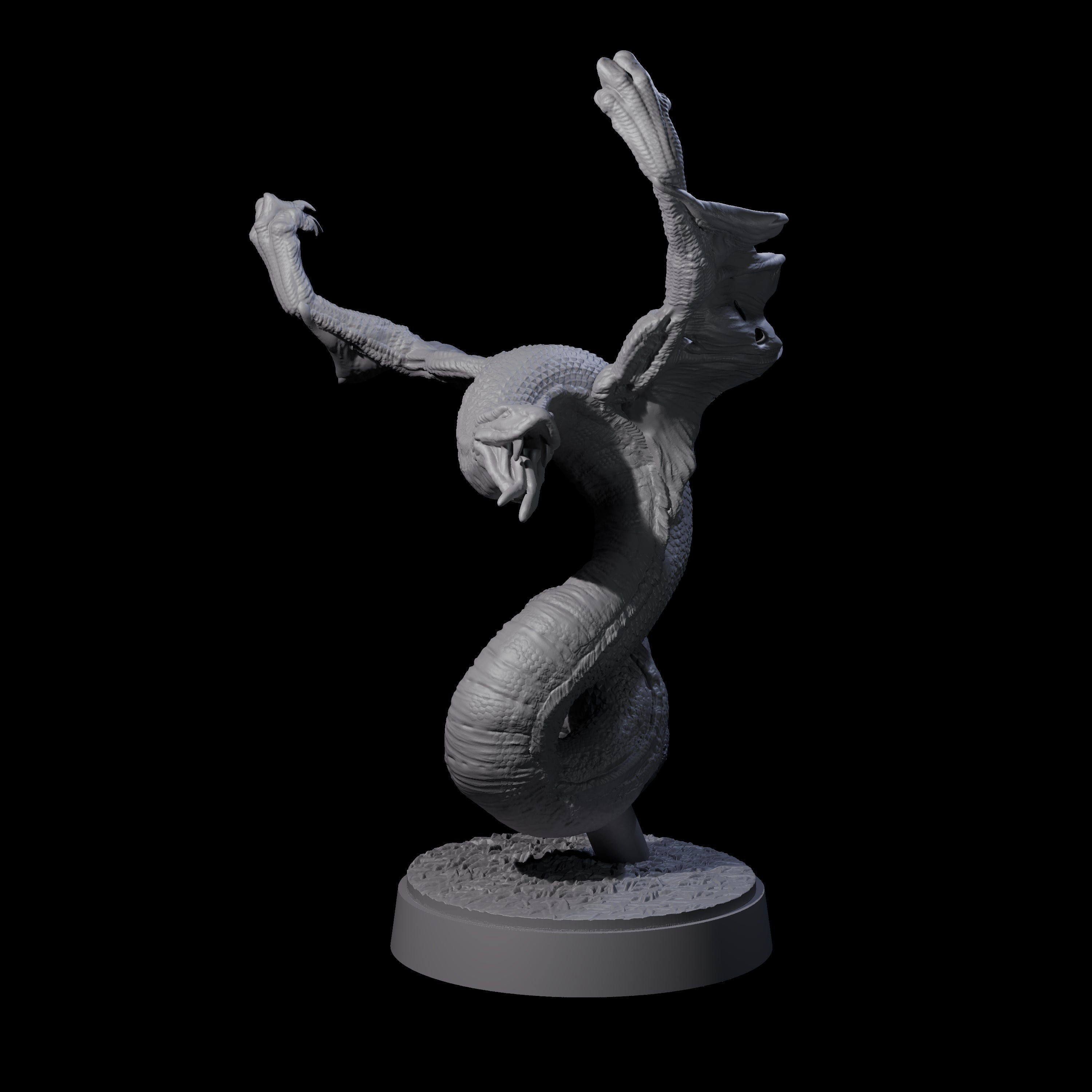 Hissing Flying Snake B Miniature for Dungeons and Dragons, Pathfinder or other TTRPGs