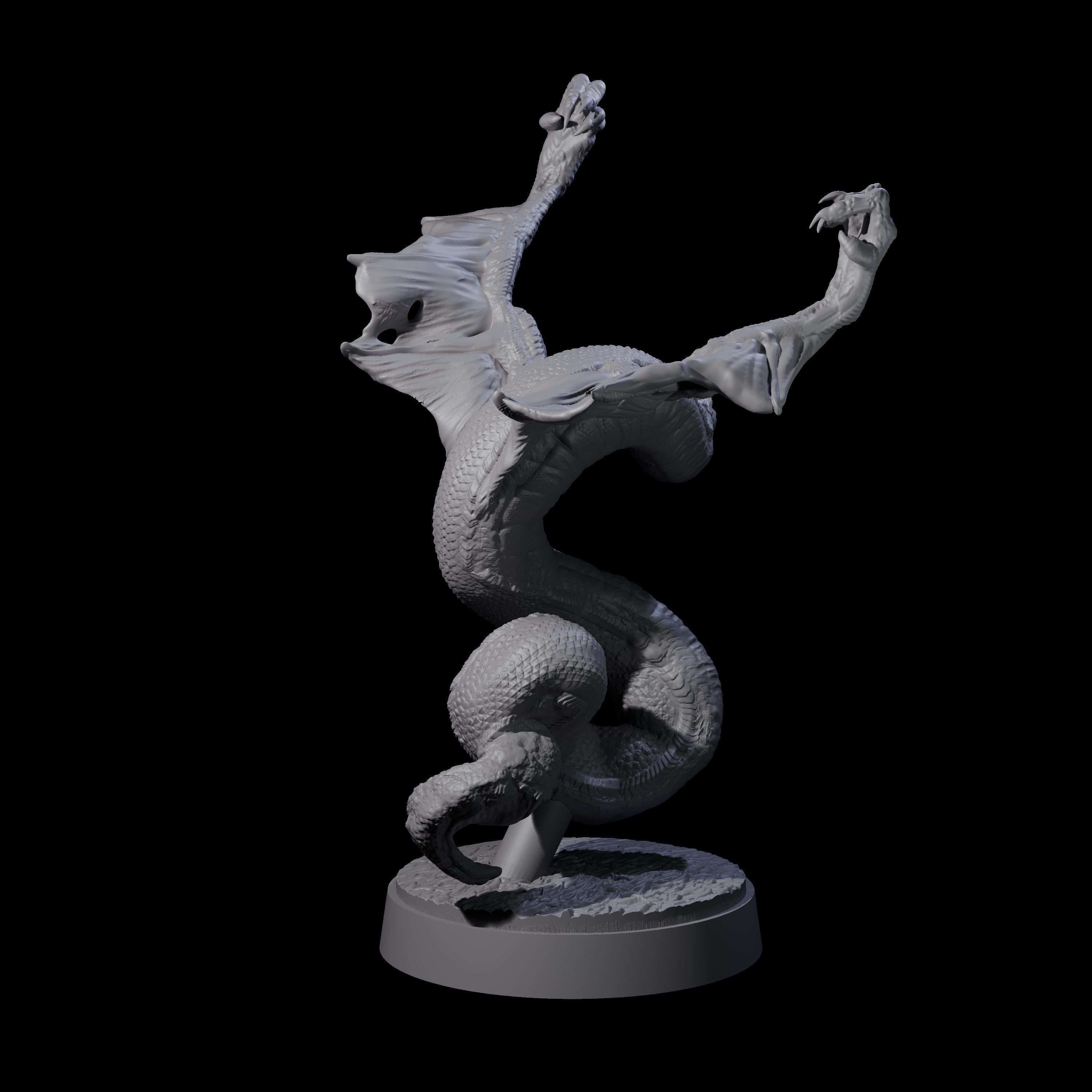 Hissing Flying Snake B Miniature for Dungeons and Dragons, Pathfinder or other TTRPGs