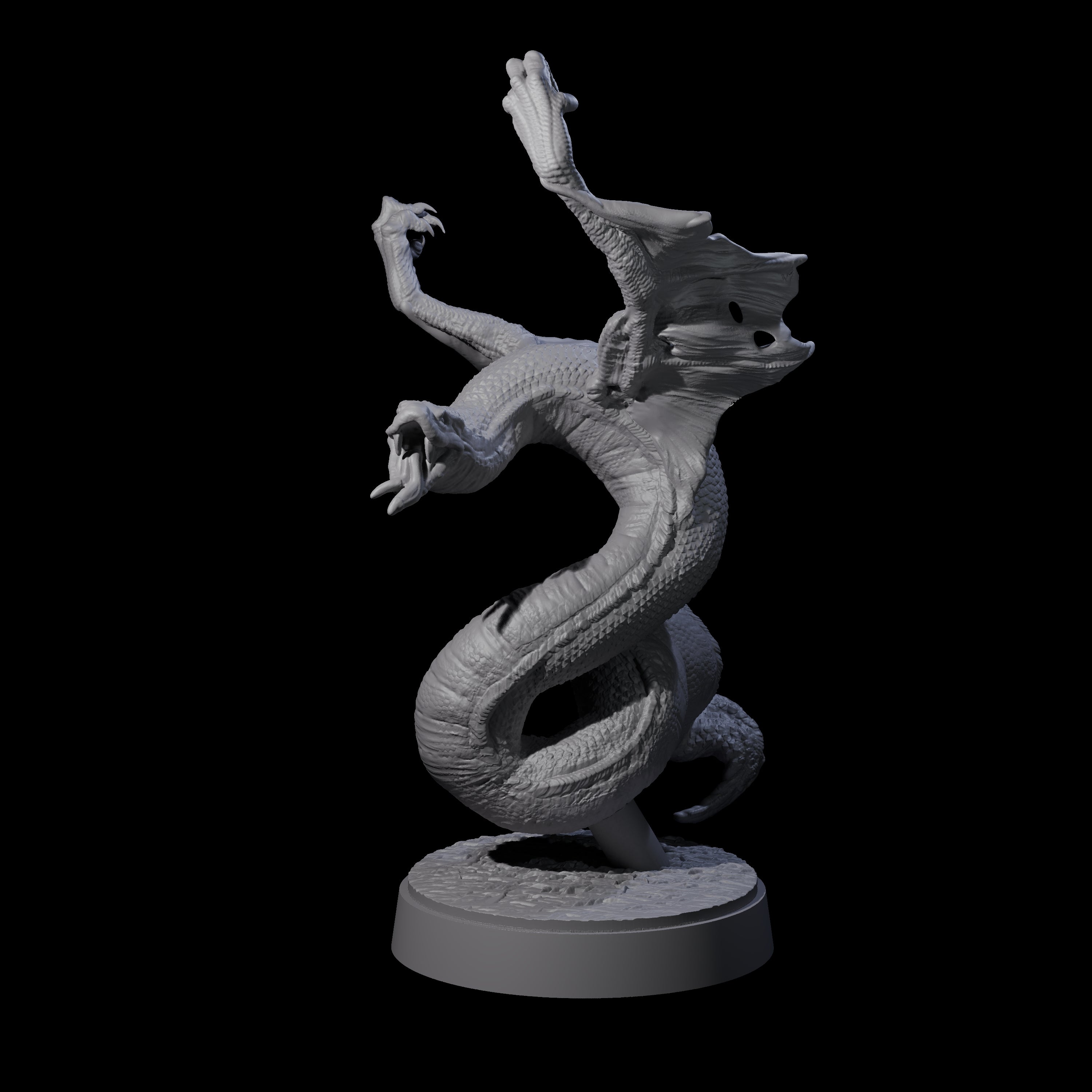Hissing Flying Snake B Miniature for Dungeons and Dragons, Pathfinder or other TTRPGs