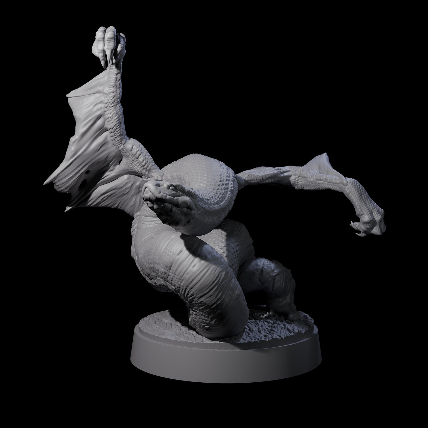 Hissing Flying Snake C Miniature for Dungeons and Dragons, Pathfinder or other TTRPGs