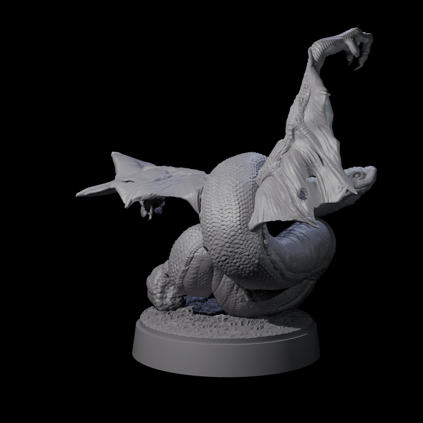 Hissing Flying Snake C Miniature for Dungeons and Dragons, Pathfinder or other TTRPGs