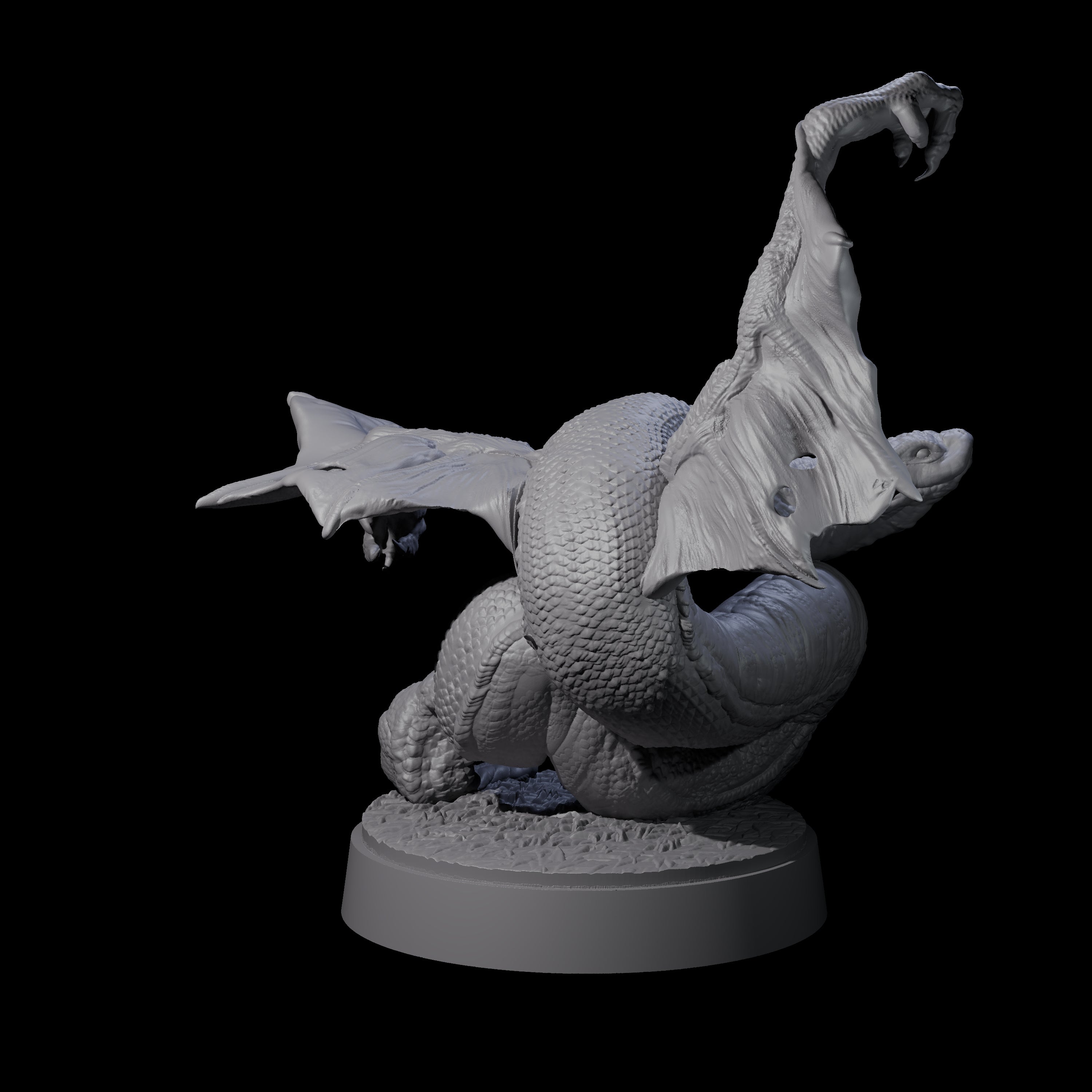 Hissing Flying Snake C Miniature for Dungeons and Dragons, Pathfinder or other TTRPGs