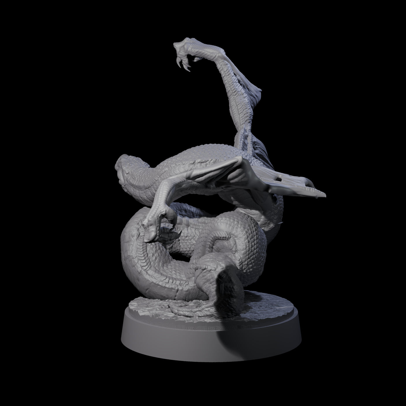 Hissing Flying Snake C Miniature for Dungeons and Dragons, Pathfinder or other TTRPGs