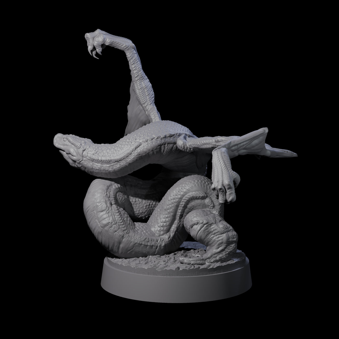 Hissing Flying Snake C Miniature for Dungeons and Dragons, Pathfinder or other TTRPGs