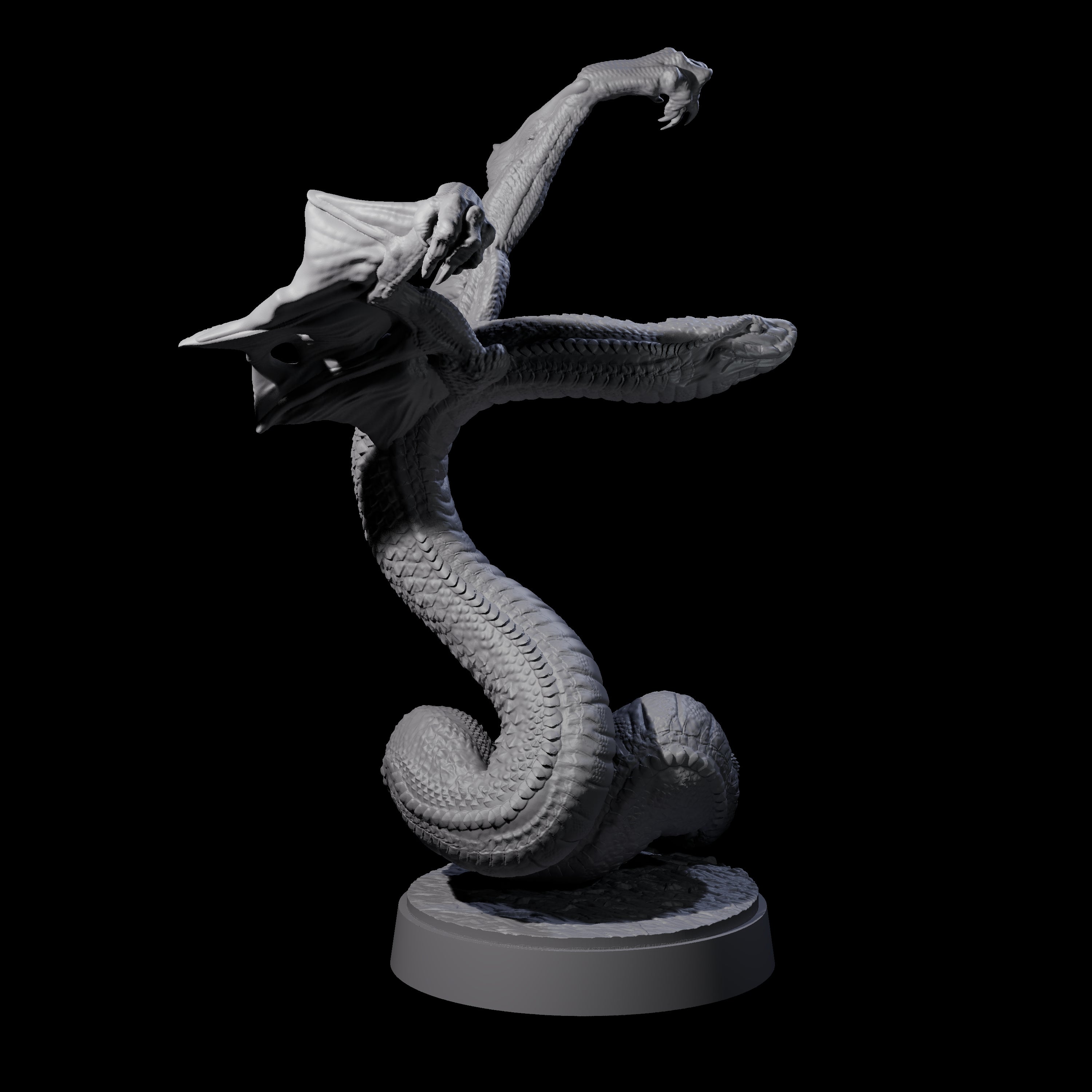 Hissing Flying Snake D Miniature for Dungeons and Dragons, Pathfinder or other TTRPGs