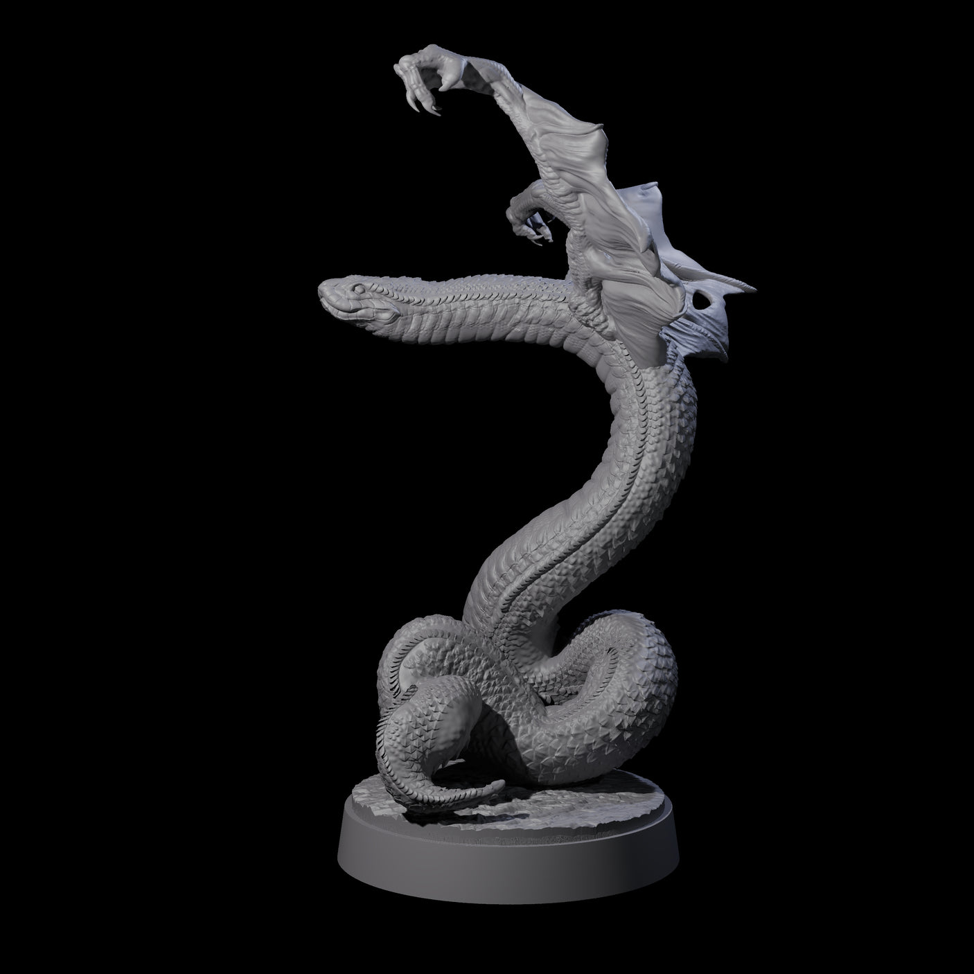 Hissing Flying Snake D Miniature for Dungeons and Dragons, Pathfinder or other TTRPGs
