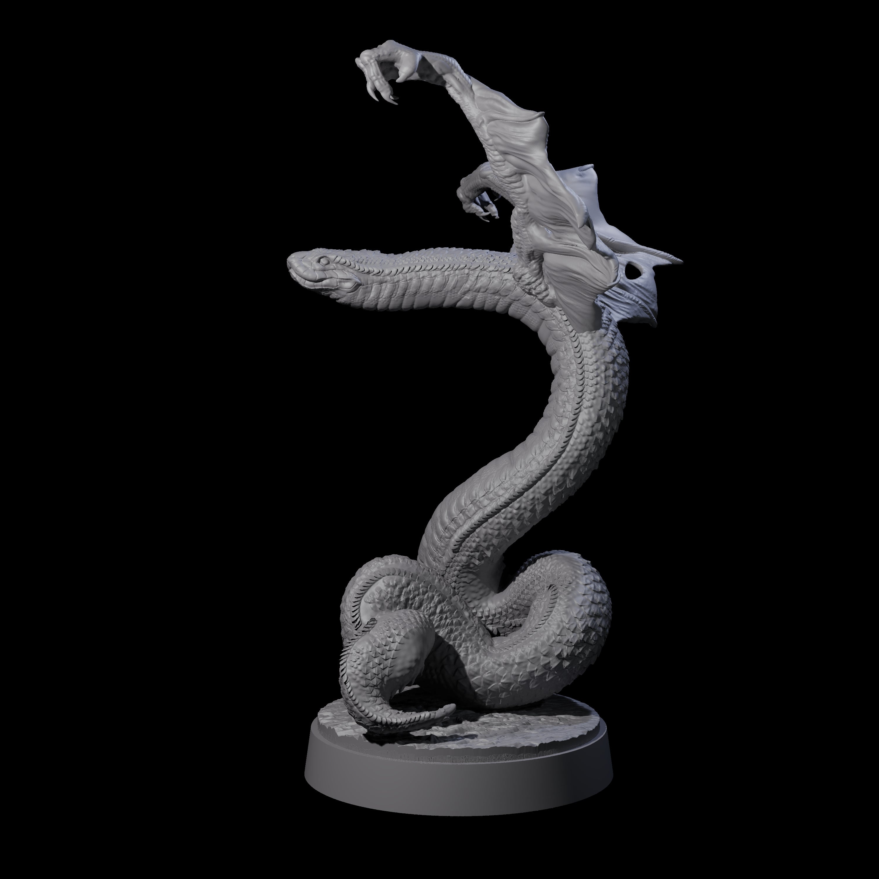 Hissing Flying Snake D Miniature for Dungeons and Dragons, Pathfinder or other TTRPGs