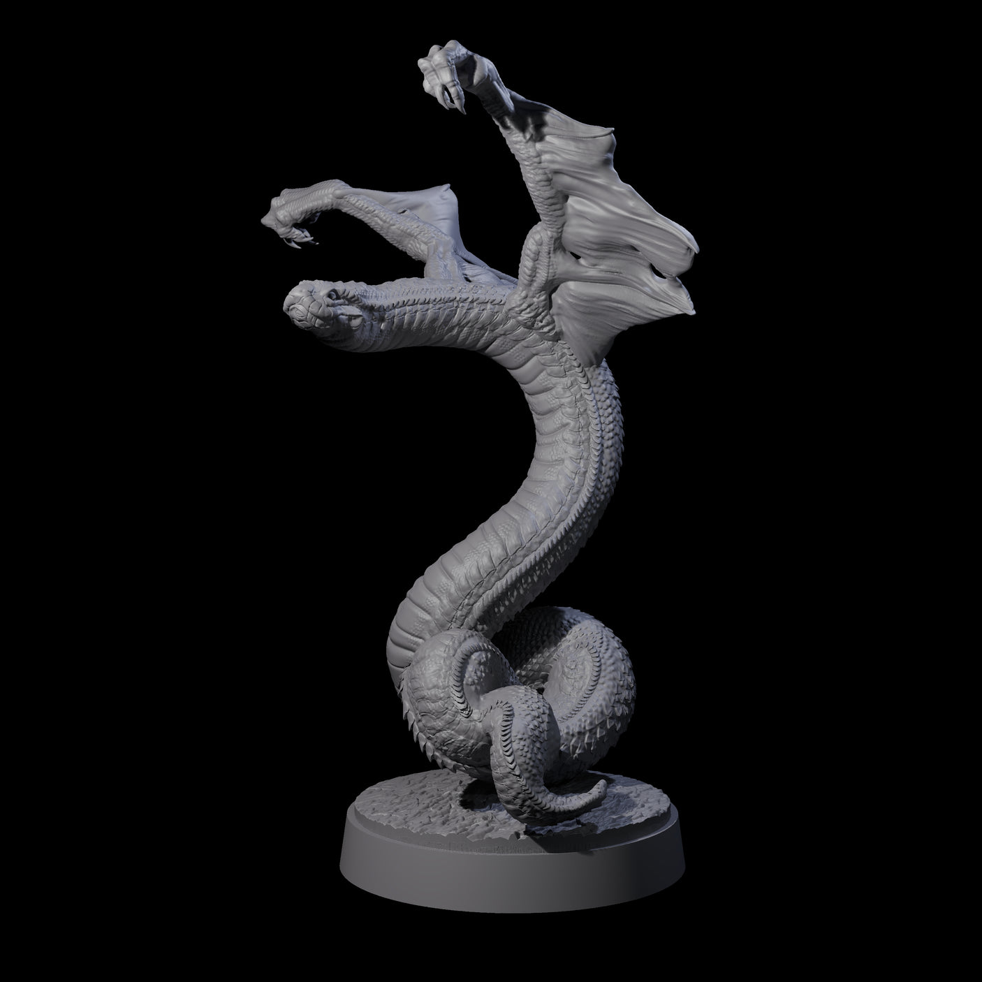 Hissing Flying Snake D Miniature for Dungeons and Dragons, Pathfinder or other TTRPGs