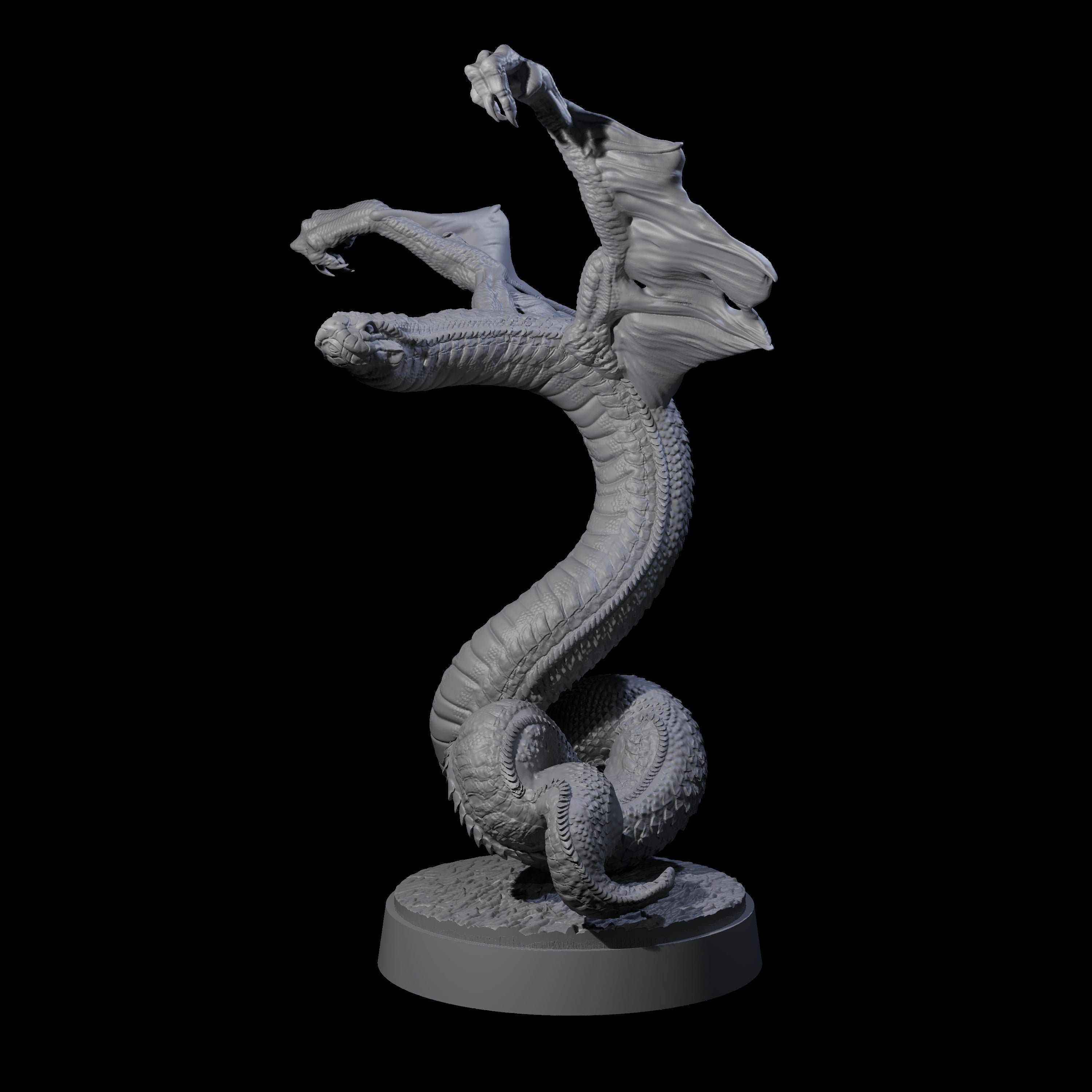 Hissing Flying Snake D Miniature for Dungeons and Dragons, Pathfinder or other TTRPGs