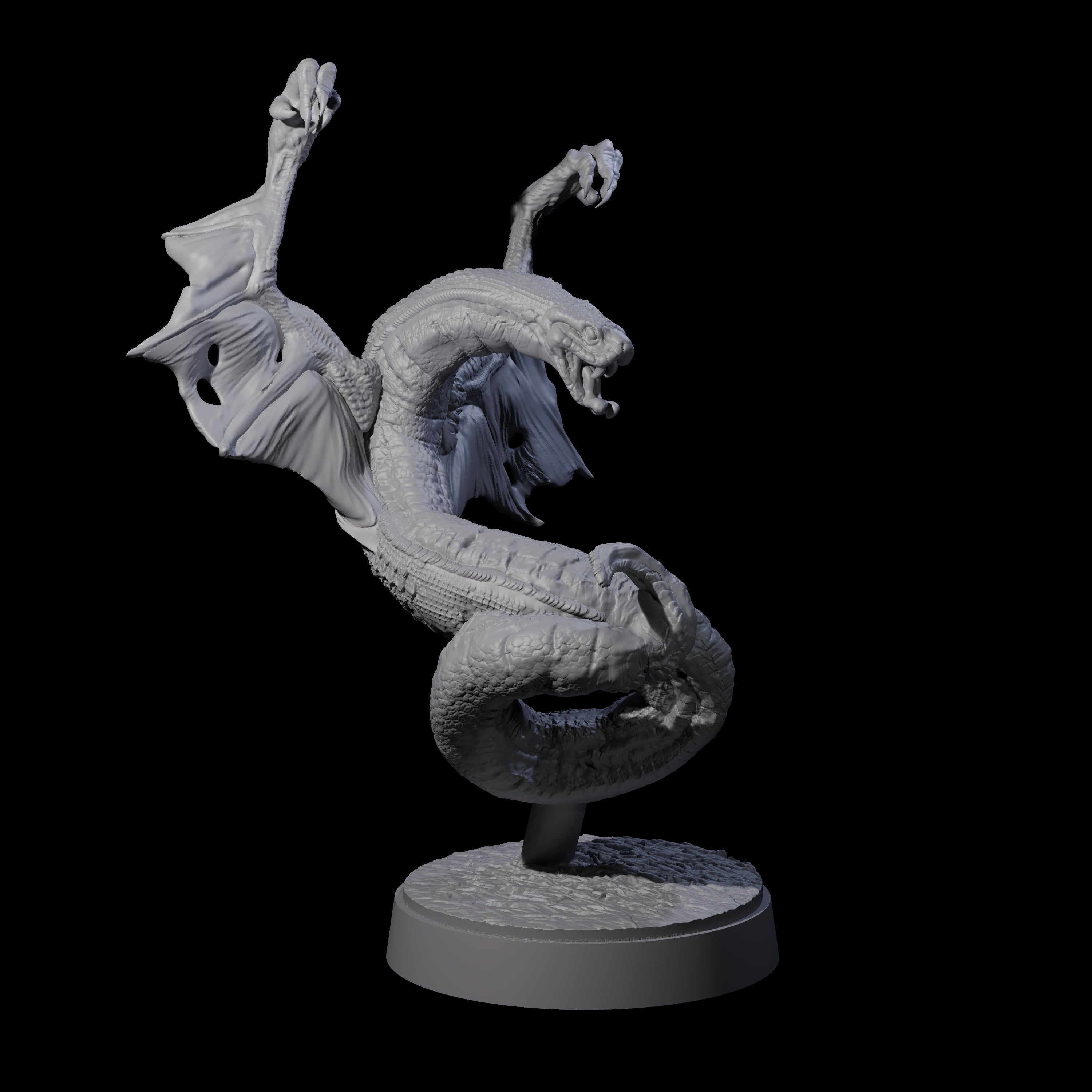 Hissing Flying Snake E Miniature for Dungeons and Dragons, Pathfinder or other TTRPGs