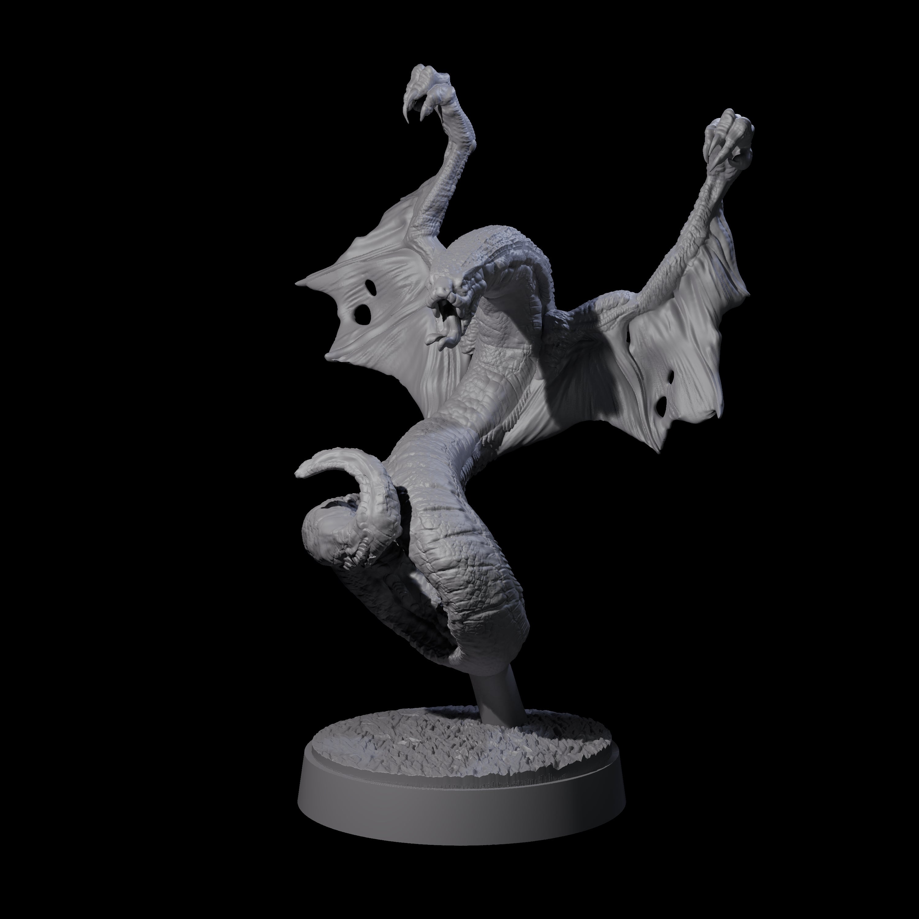 Hissing Flying Snake E Miniature for Dungeons and Dragons, Pathfinder or other TTRPGs