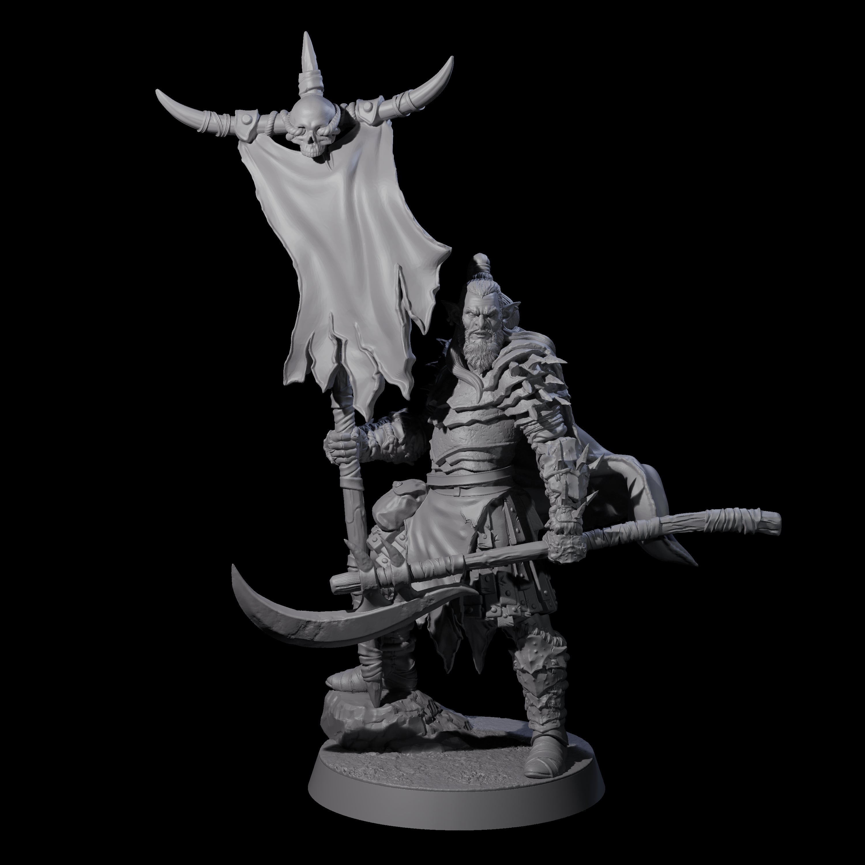 Hobgoblin Bannerman Miniature for Dungeons and Dragons, Pathfinder or other TTRPGs