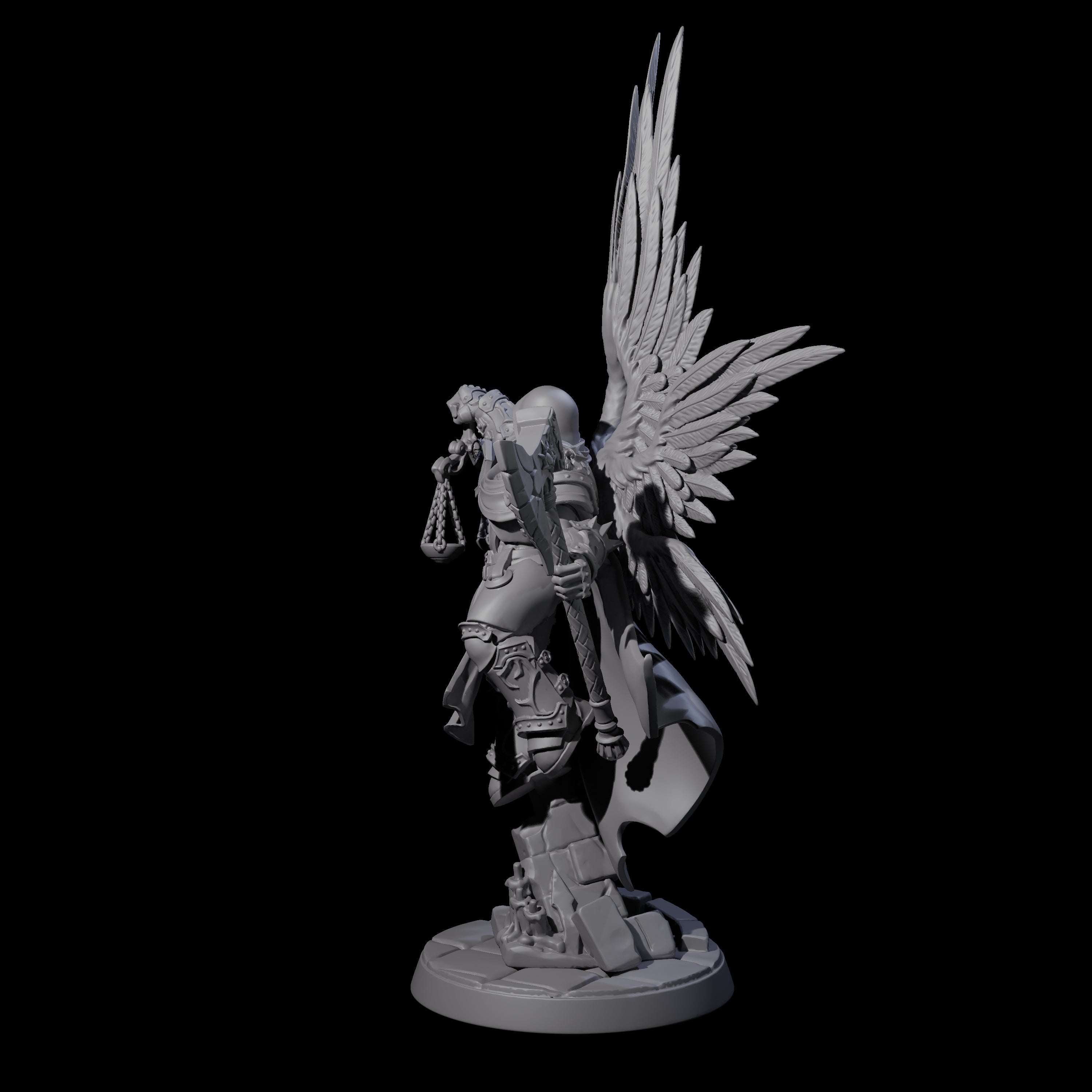 Holy Angel of Justice Miniature for Dungeons and Dragons, Pathfinder or other TTRPGs