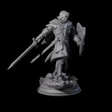 Holy Crusader Paladin Miniature for Dungeons and Dragons, Pathfinder or other TTRPGs