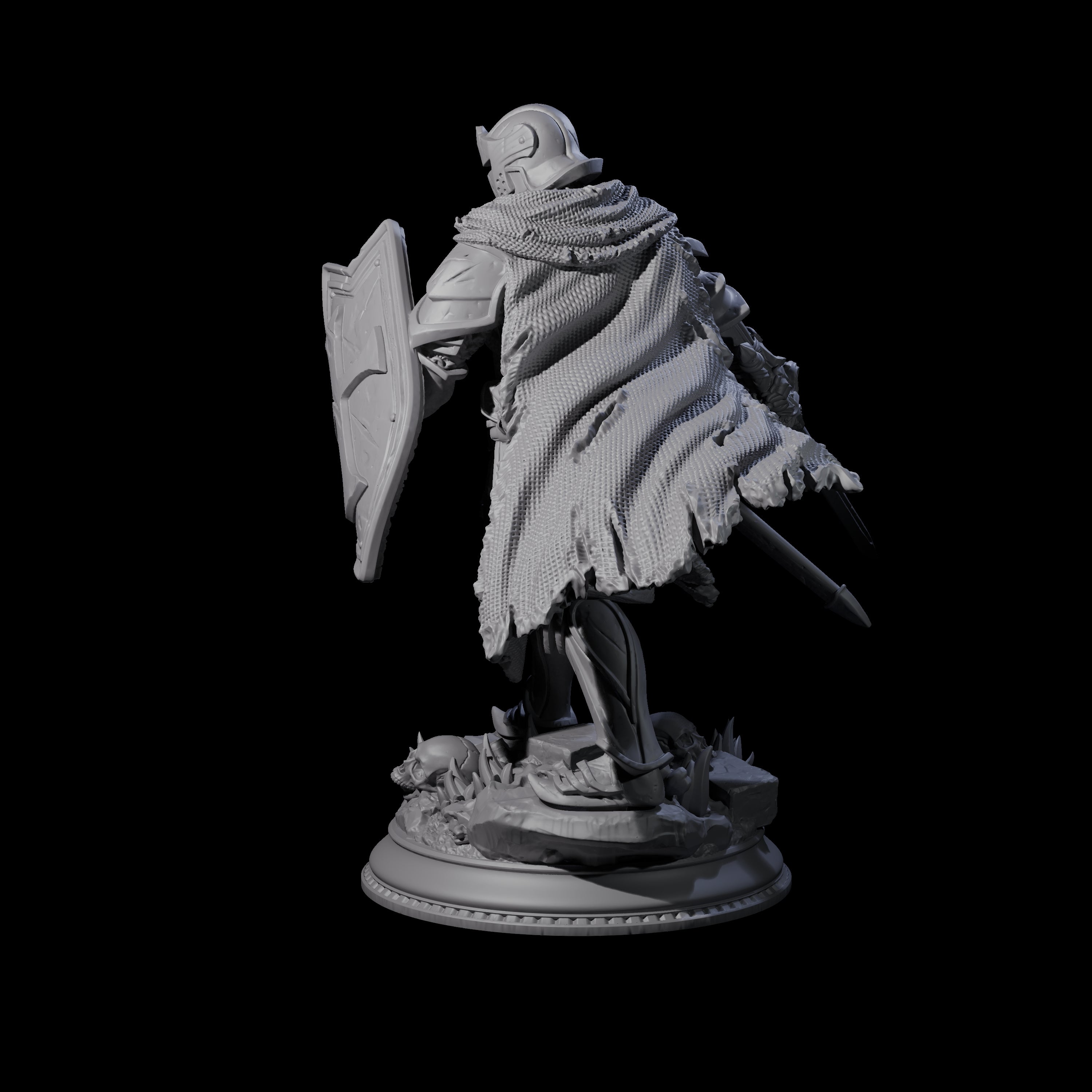 Holy Crusader Paladin Miniature for Dungeons and Dragons, Pathfinder or other TTRPGs