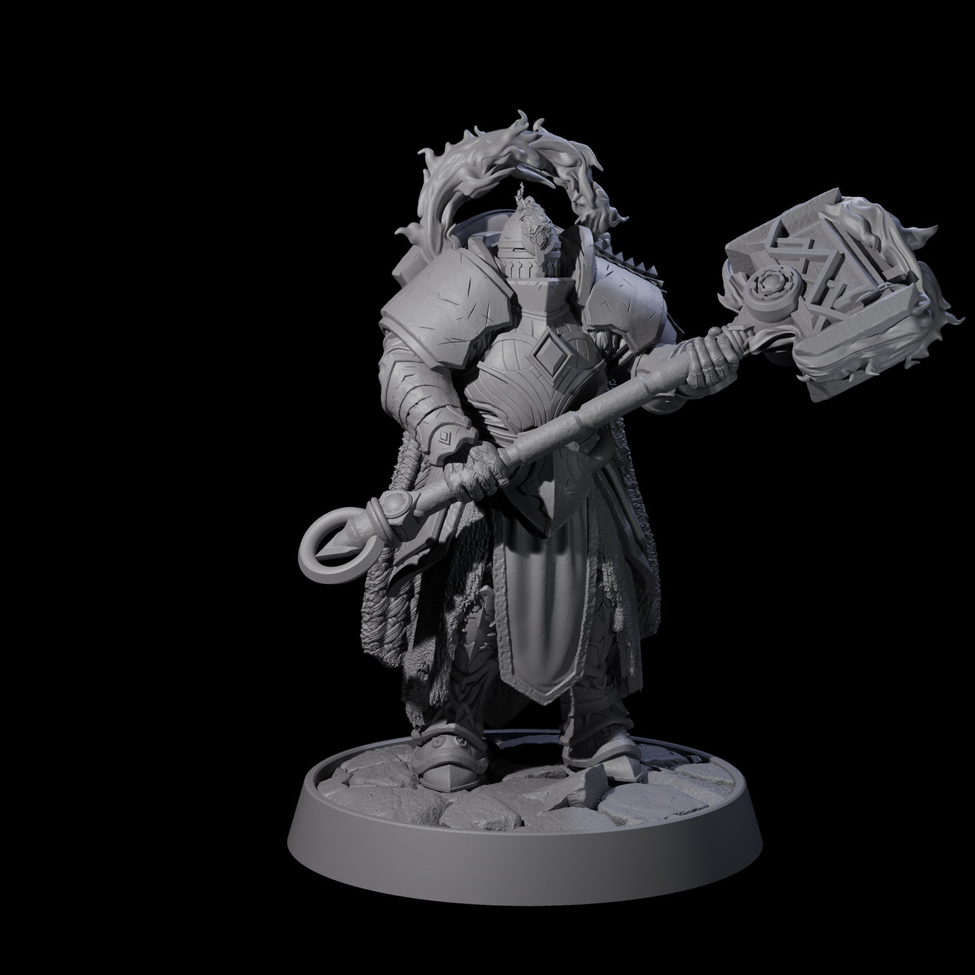 Holy Protector of the Flames C Miniature for Dungeons and Dragons, Pathfinder or other TTRPGs