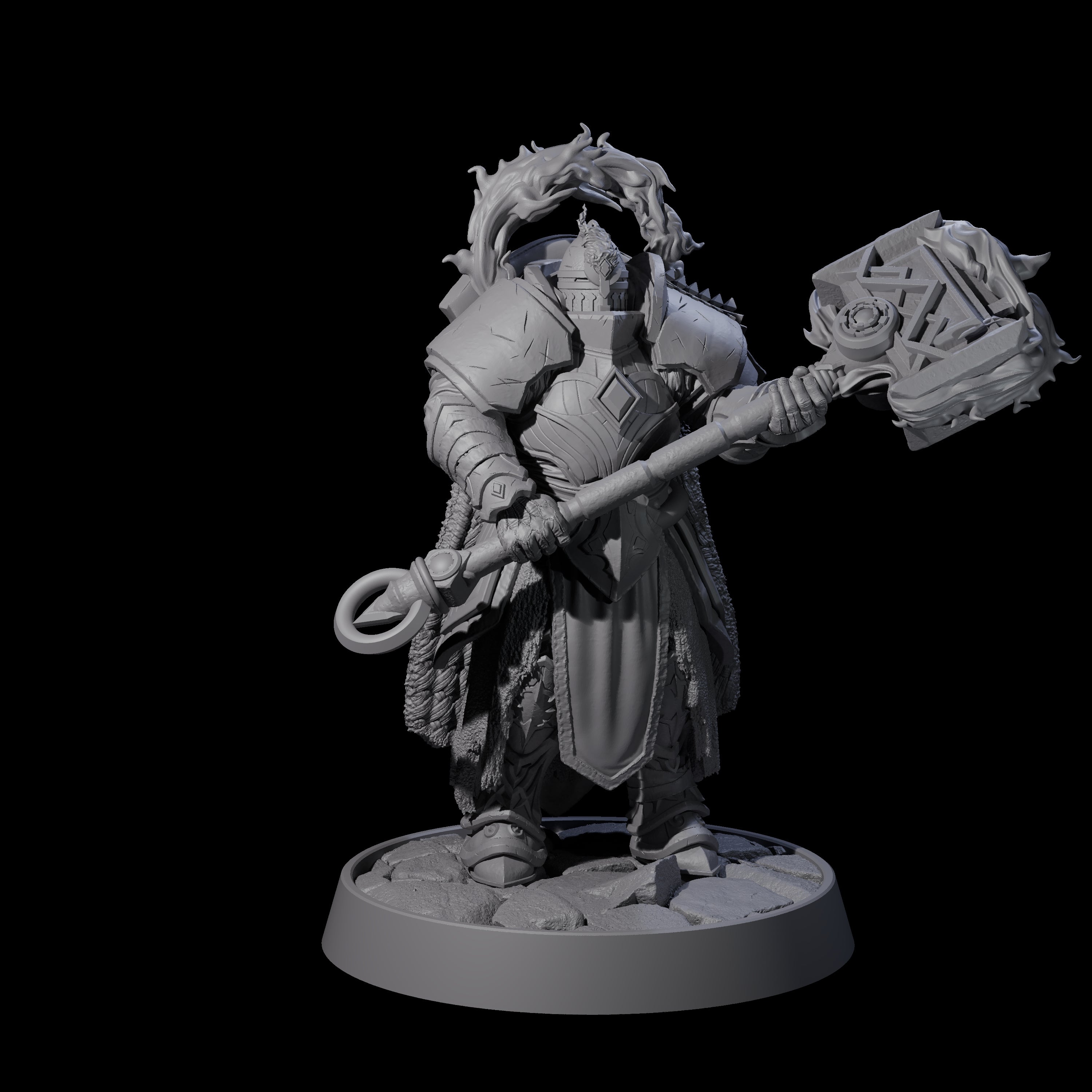 Holy Protector of the Flames C Miniature for Dungeons and Dragons, Pathfinder or other TTRPGs
