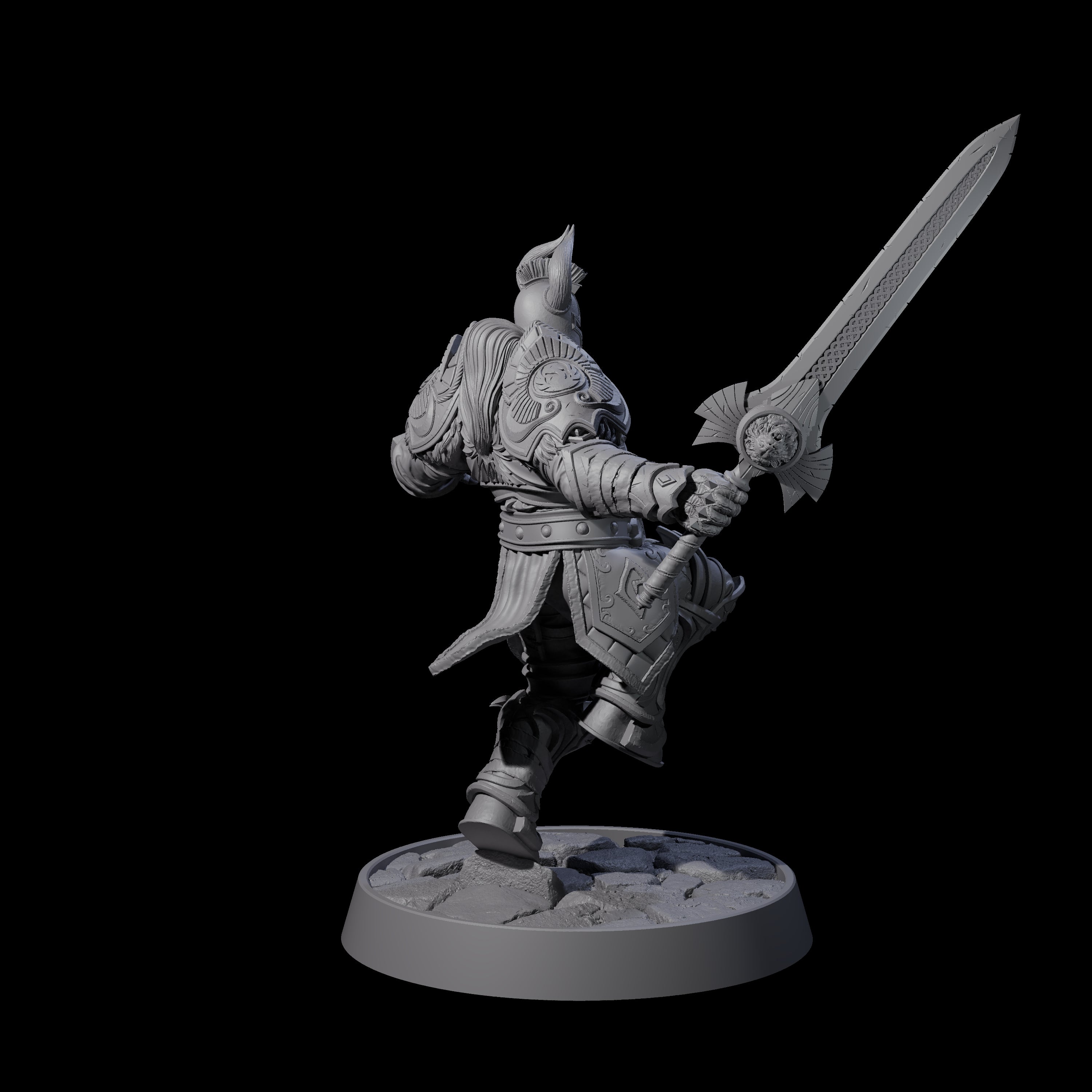 Holy Protector of the Flames D Miniature for Dungeons and Dragons, Pathfinder or other TTRPGs