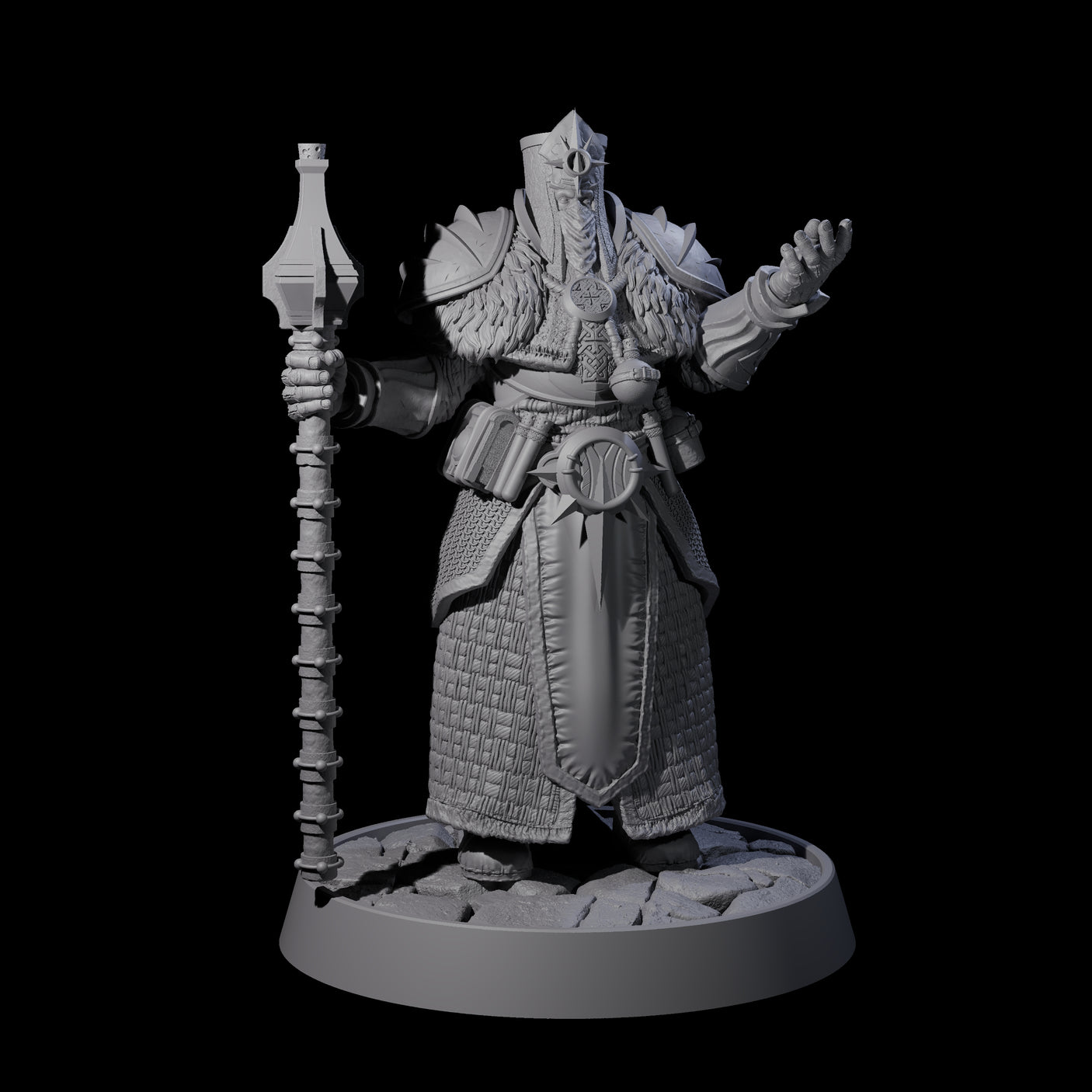 Holy Protector of the Flames F Miniature for Dungeons and Dragons, Pathfinder or other TTRPGs
