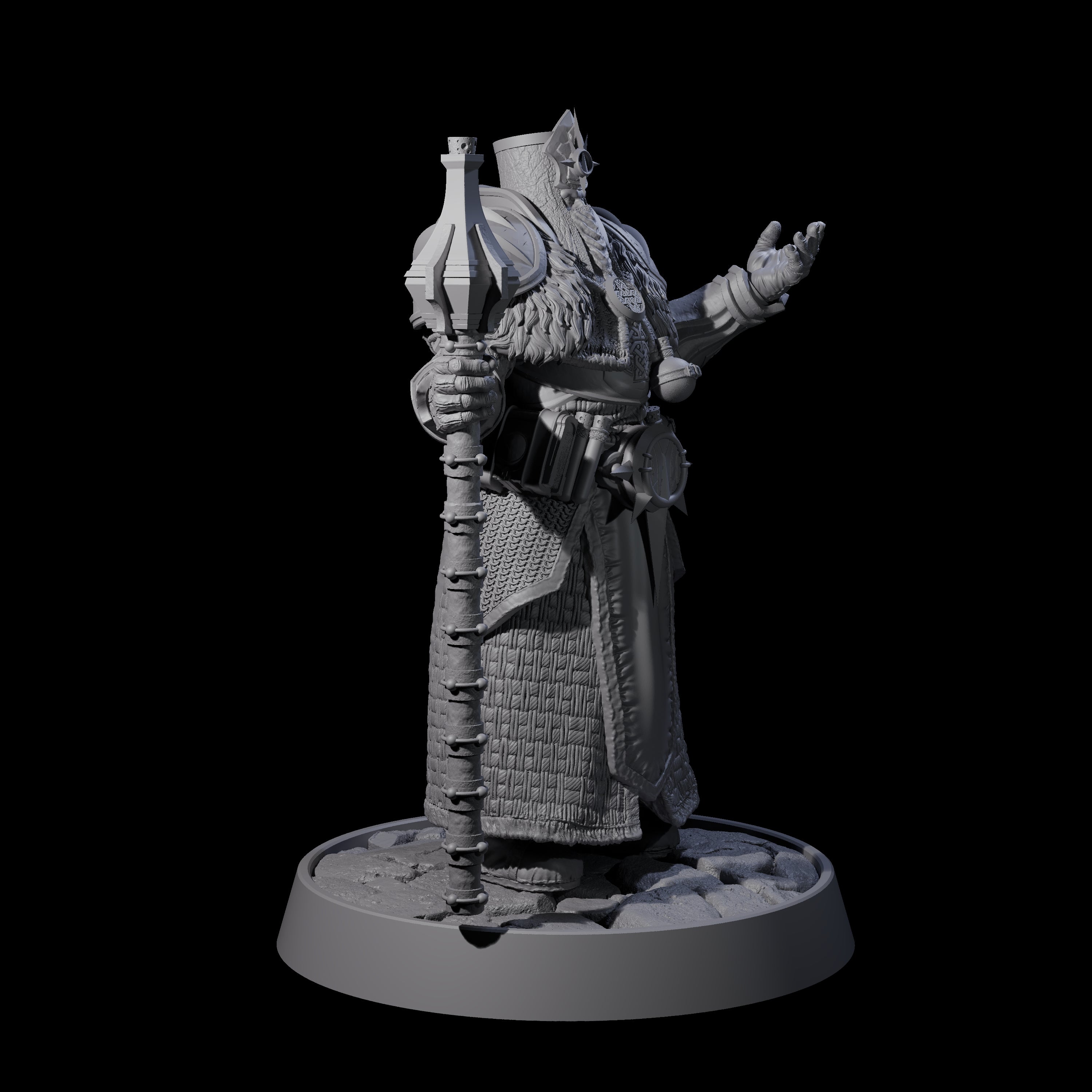 Holy Protector of the Flames F Miniature for Dungeons and Dragons, Pathfinder or other TTRPGs