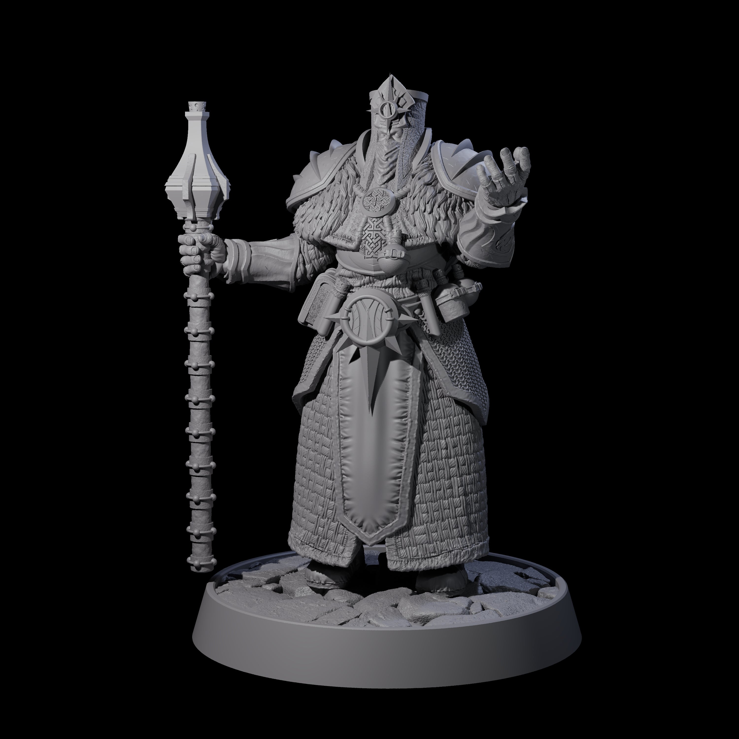 Holy Protector of the Flames F Miniature for Dungeons and Dragons, Pathfinder or other TTRPGs