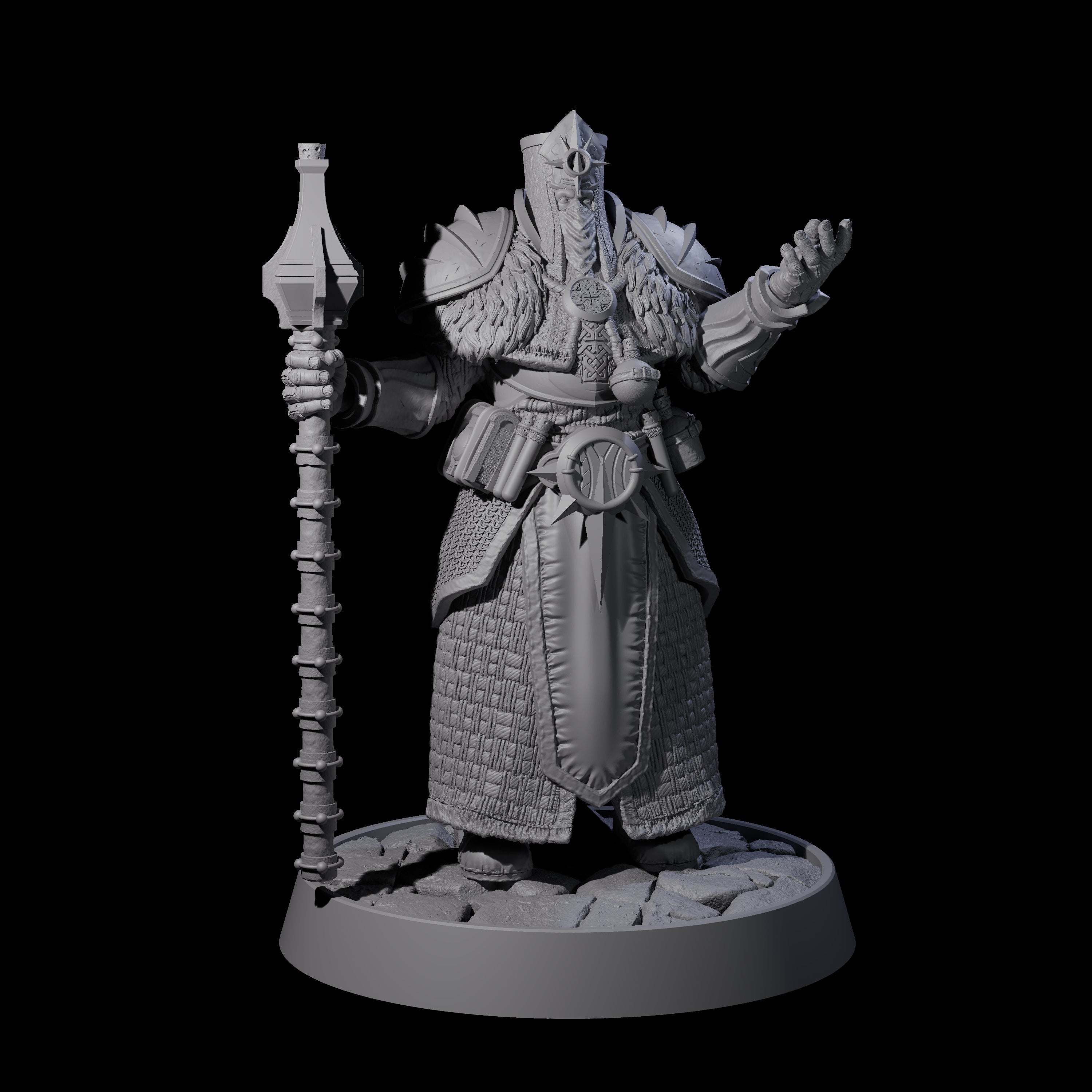 Holy Protector of the Flames F Miniature for Dungeons and Dragons, Pathfinder or other TTRPGs