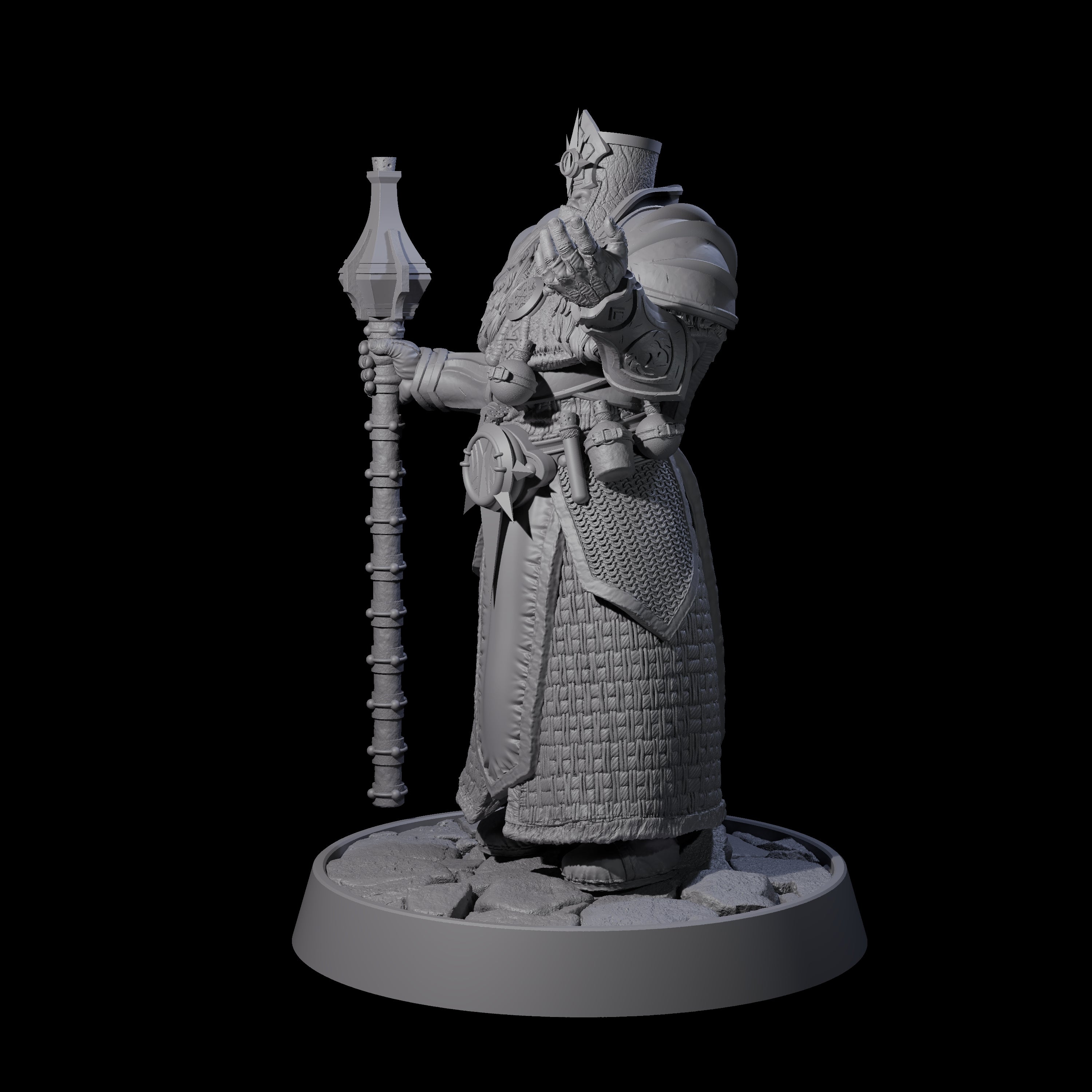 Holy Protector of the Flames F Miniature for Dungeons and Dragons, Pathfinder or other TTRPGs