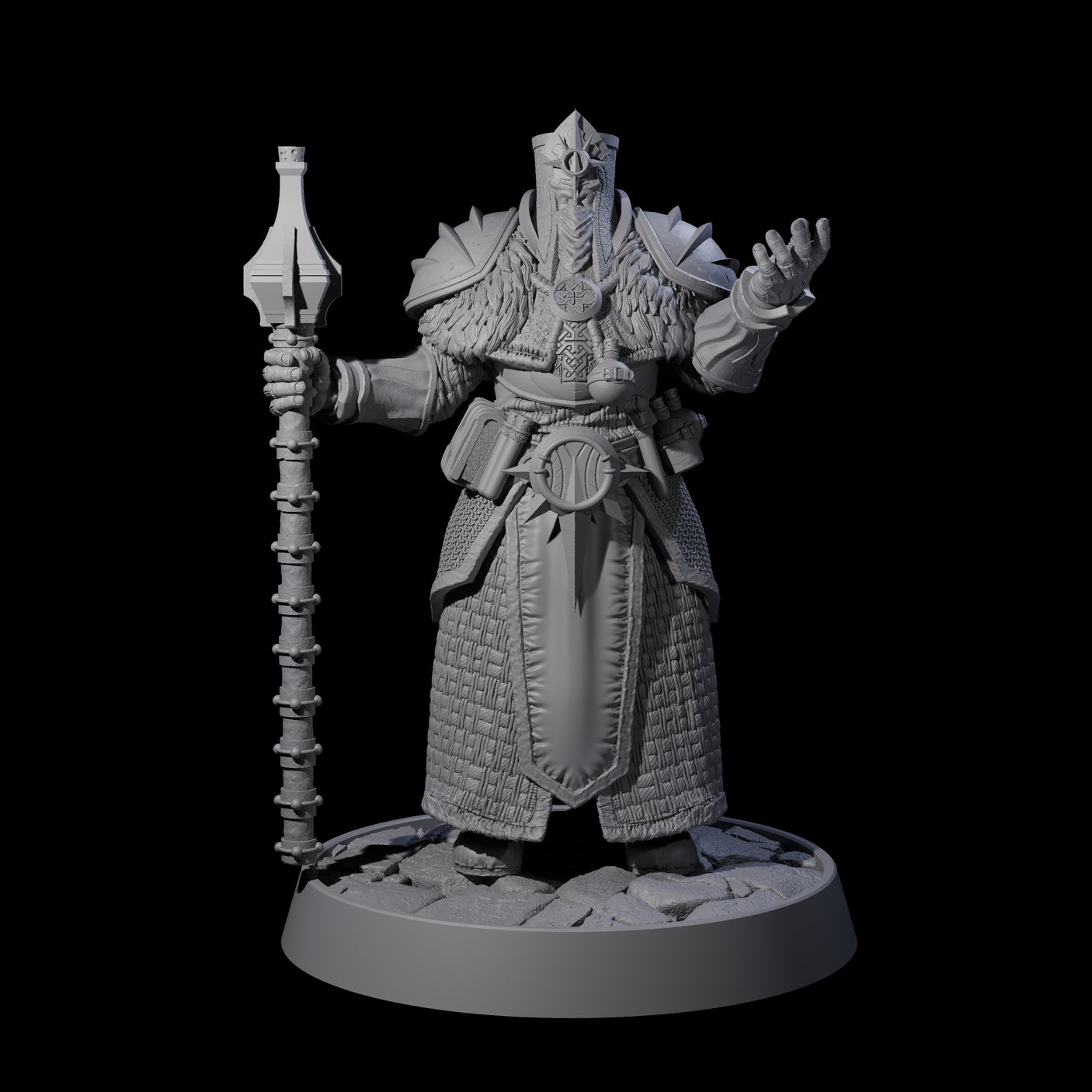 Holy Protector of the Flames F Miniature for Dungeons and Dragons, Pathfinder or other TTRPGs