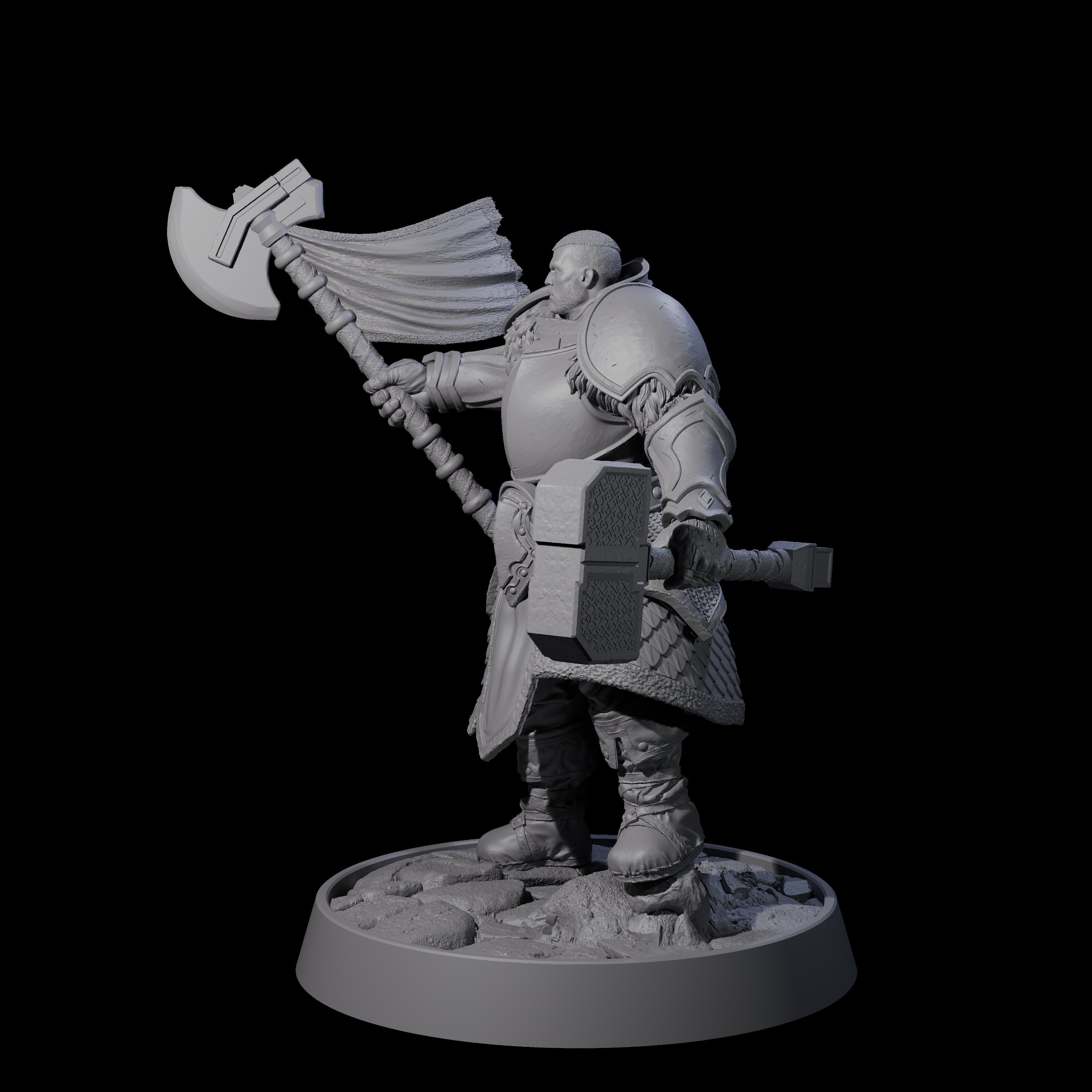 Holy Protector of the Flames H Miniature for Dungeons and Dragons, Pathfinder or other TTRPGs