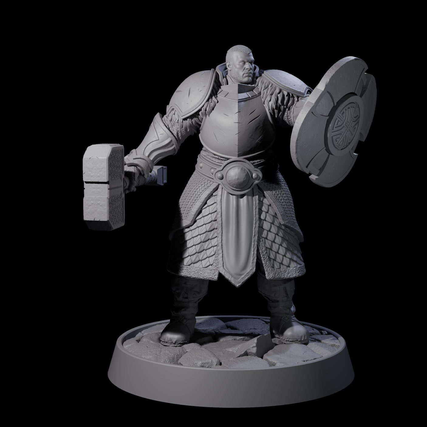 Holy Protector of the Flames I Miniature for Dungeons and Dragons, Pathfinder or other TTRPGs