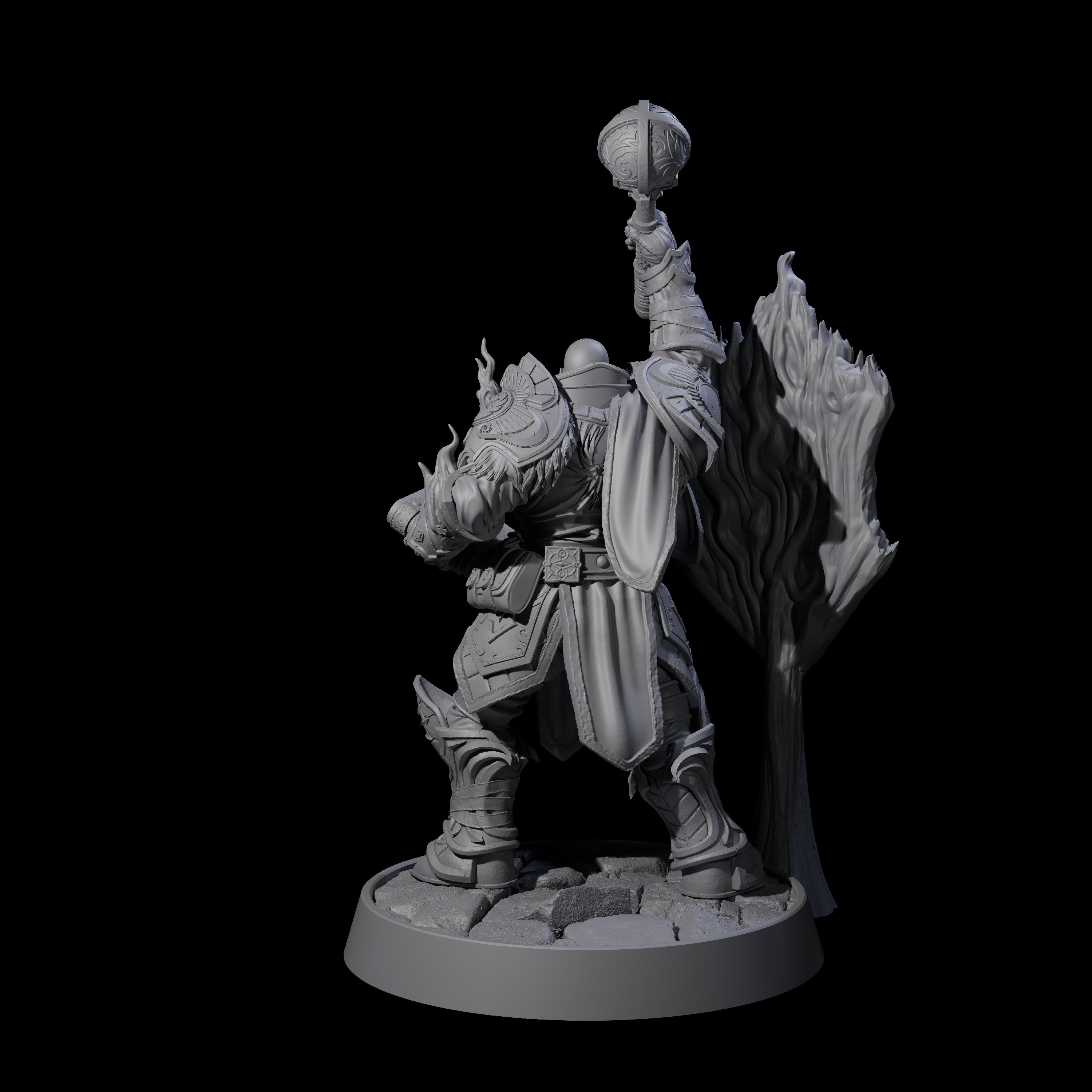 Holy Protector of the Flames J Miniature for Dungeons and Dragons, Pathfinder or other TTRPGs