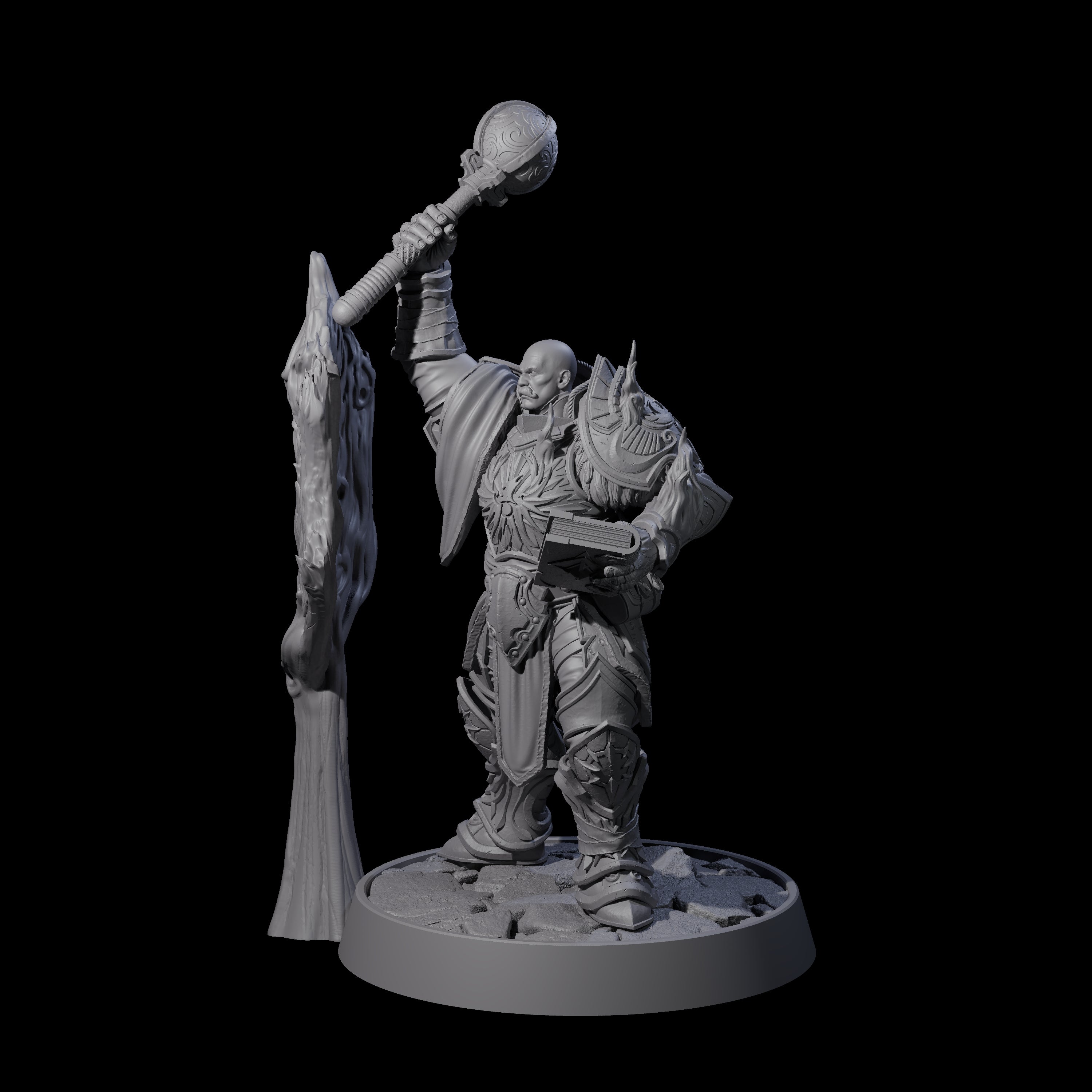 Holy Protector of the Flames J Miniature for Dungeons and Dragons, Pathfinder or other TTRPGs