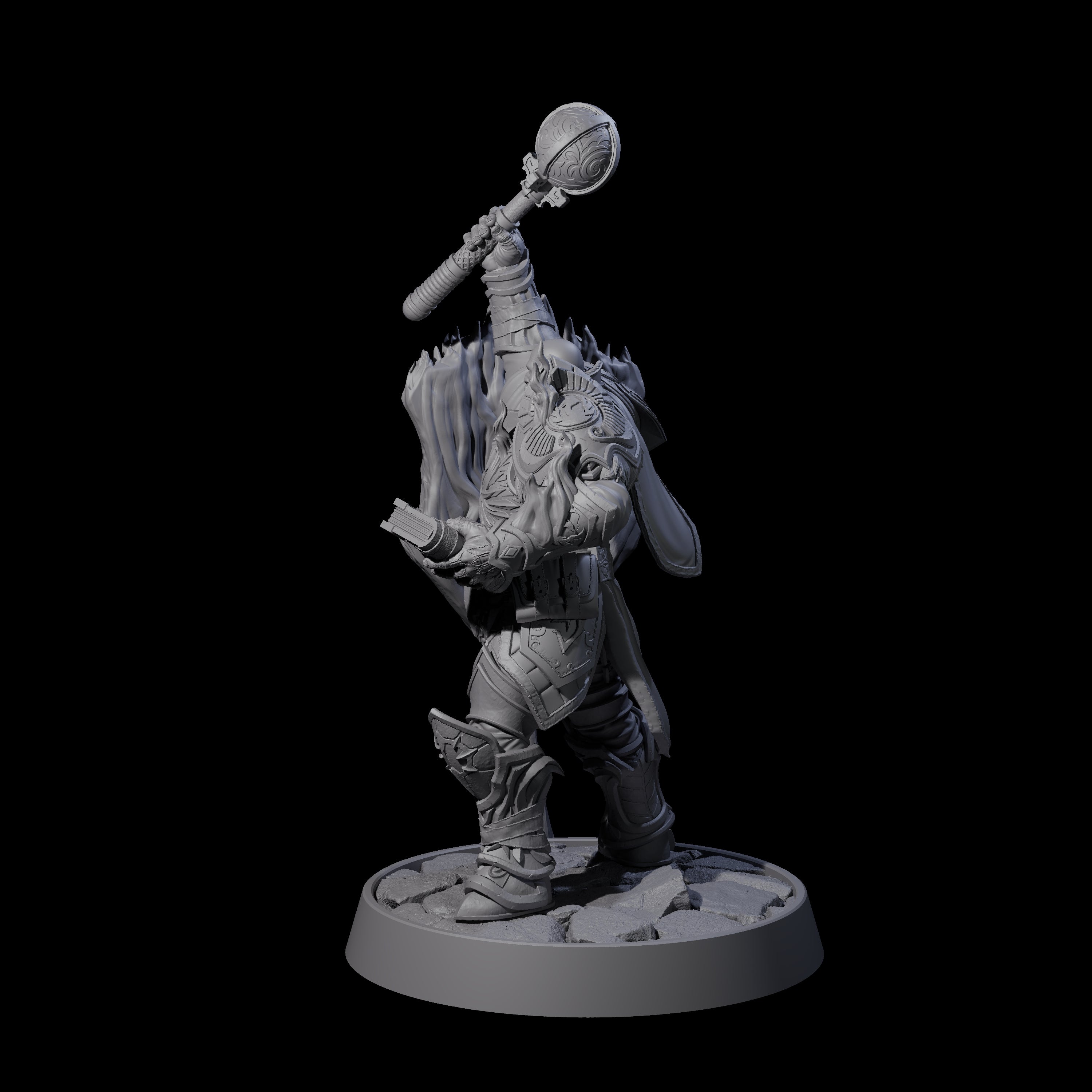 Holy Protector of the Flames J Miniature for Dungeons and Dragons, Pathfinder or other TTRPGs