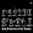 Holy Protectors of the Flames Miniature for Dungeons and Dragons, Pathfinder or other TTRPGs