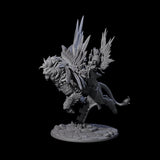 Holy Solar riding into Battle Miniature for Dungeons and Dragons, Pathfinder or other TTRPGs