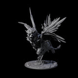 Holy Solar riding into Battle Miniature for Dungeons and Dragons, Pathfinder or other TTRPGs