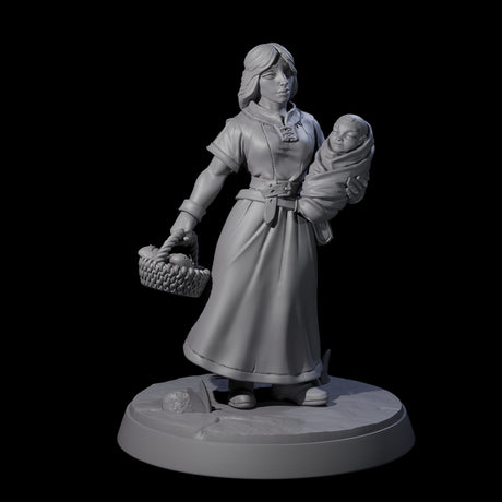 Honest Village Woman A Miniature for Dungeons and Dragons, Pathfinder or other TTRPGs