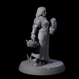 Honest Village Woman A Miniature for Dungeons and Dragons, Pathfinder or other TTRPGs