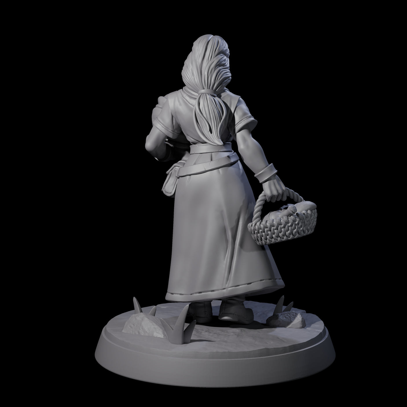 Honest Village Woman A Miniature for Dungeons and Dragons, Pathfinder or other TTRPGs