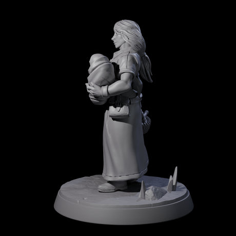 Honest Village Woman A Miniature for Dungeons and Dragons, Pathfinder or other TTRPGs