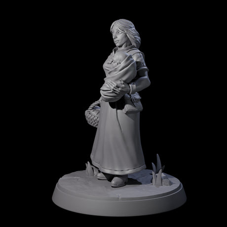 Honest Village Woman A Miniature for Dungeons and Dragons, Pathfinder or other TTRPGs