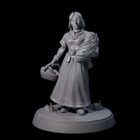 Honest Village Woman A Miniature for Dungeons and Dragons, Pathfinder or other TTRPGs