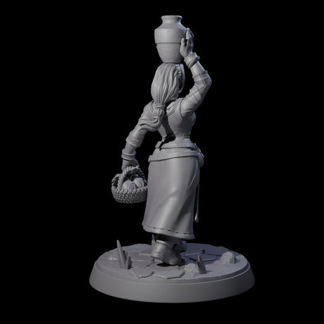 Honest Village Woman B Miniature for Dungeons and Dragons, Pathfinder or other TTRPGs