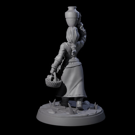 Honest Village Woman B Miniature for Dungeons and Dragons, Pathfinder or other TTRPGs